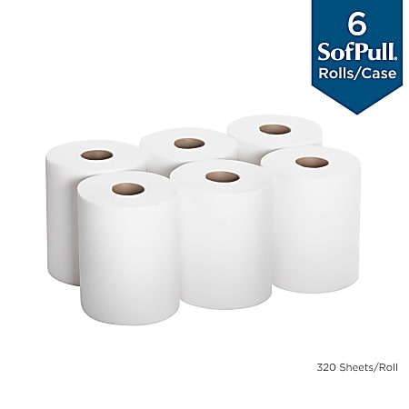 SofPull® by GP PRO 28124 Centerpull Regular Capacity 1-Ply Paper Towels, 324 Sheets Per Roll, Pack Of 6 Rolls