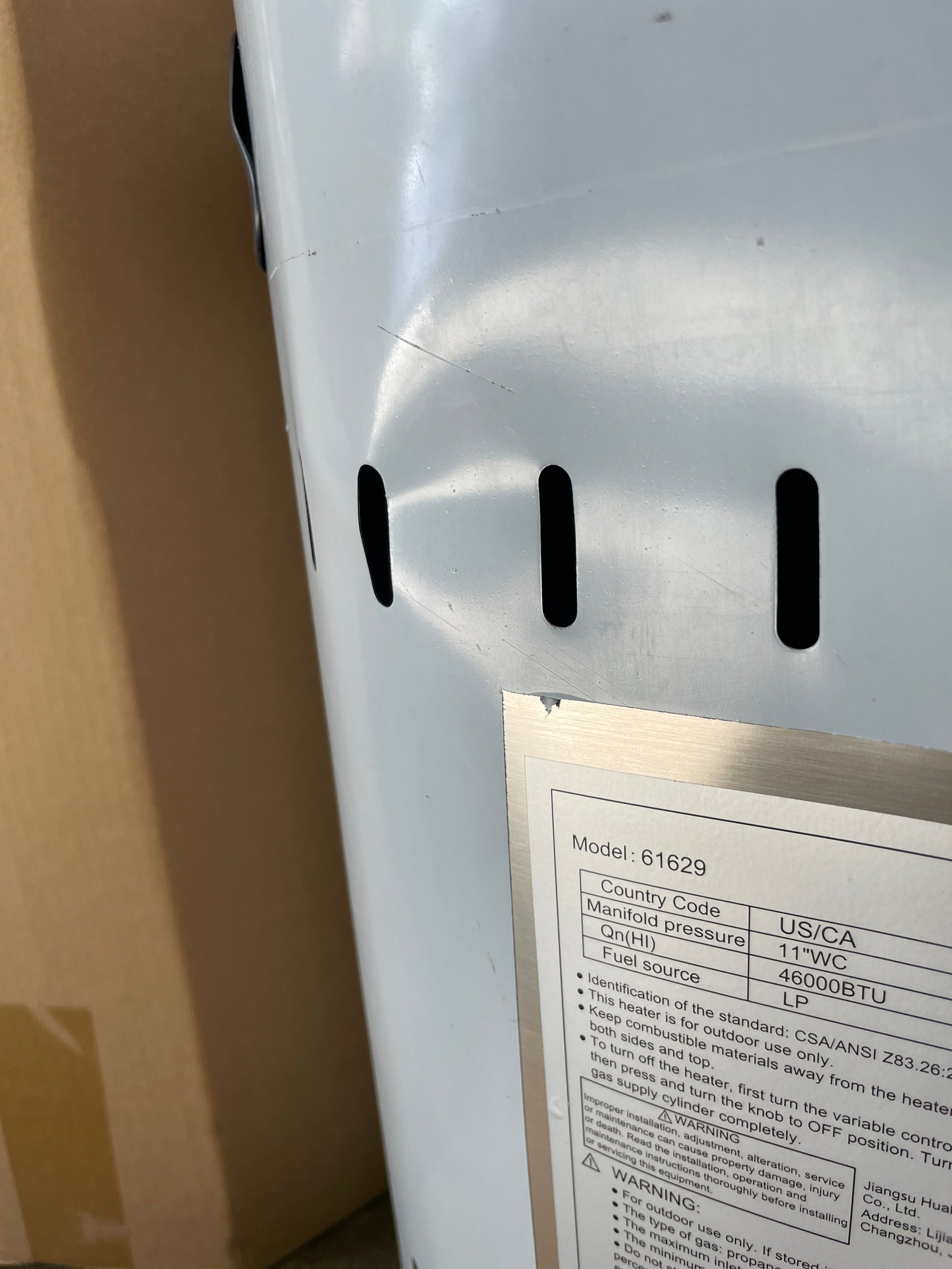 WTL SS PATIO HEATER - Retail $199