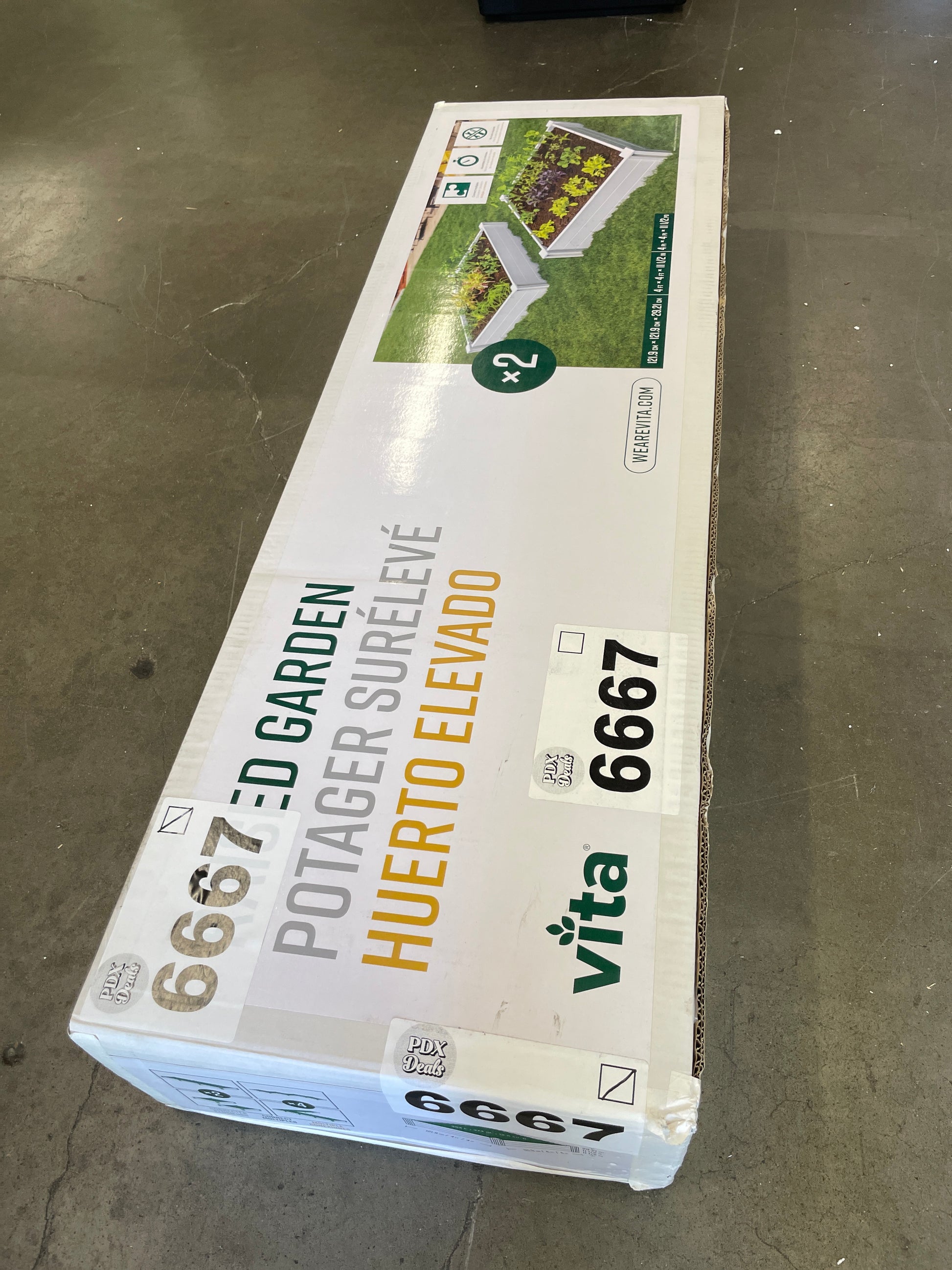 VITA WHITE VINYL RAISED - Retail $64