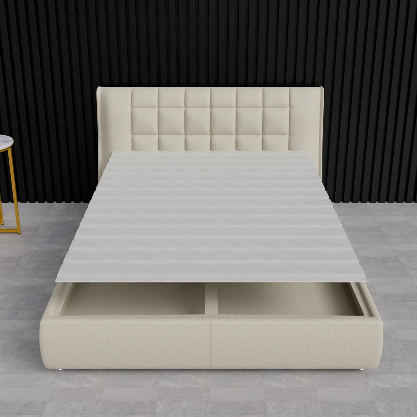 NEW - Greaton KING 0.75-Inch Heavy Duty Wooden Bunkie Board/Bed Cover, Enhance Mattress Support, Grey, Horizontal Slat - Retail $111