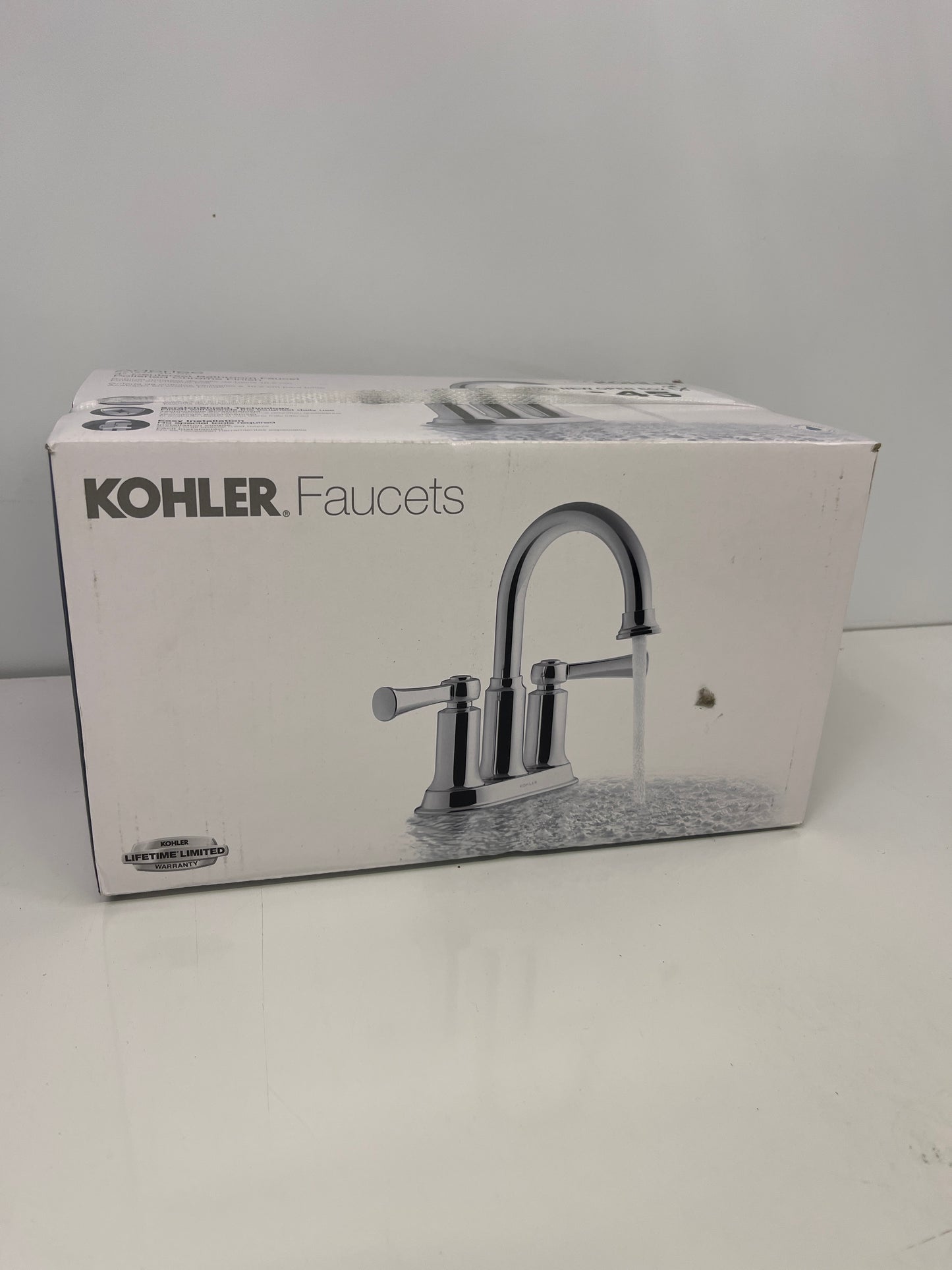 NEW - Kohler Aderlee Chrome Centerset Bathroom Faucet