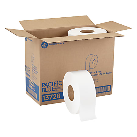 Pacific Blue Select™ by GP PRO 13728 Jumbo Jr. 2-Ply Toilet Paper, Pack Of 8 Rolls