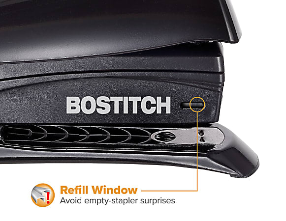 Bostitch® Inspire™ Spring-Powered Desktop Stapler, 20 Sheets Capacity, Black