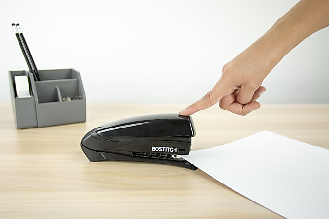 Bostitch® Inspire™ Spring-Powered Desktop Stapler, 20 Sheets Capacity, Black