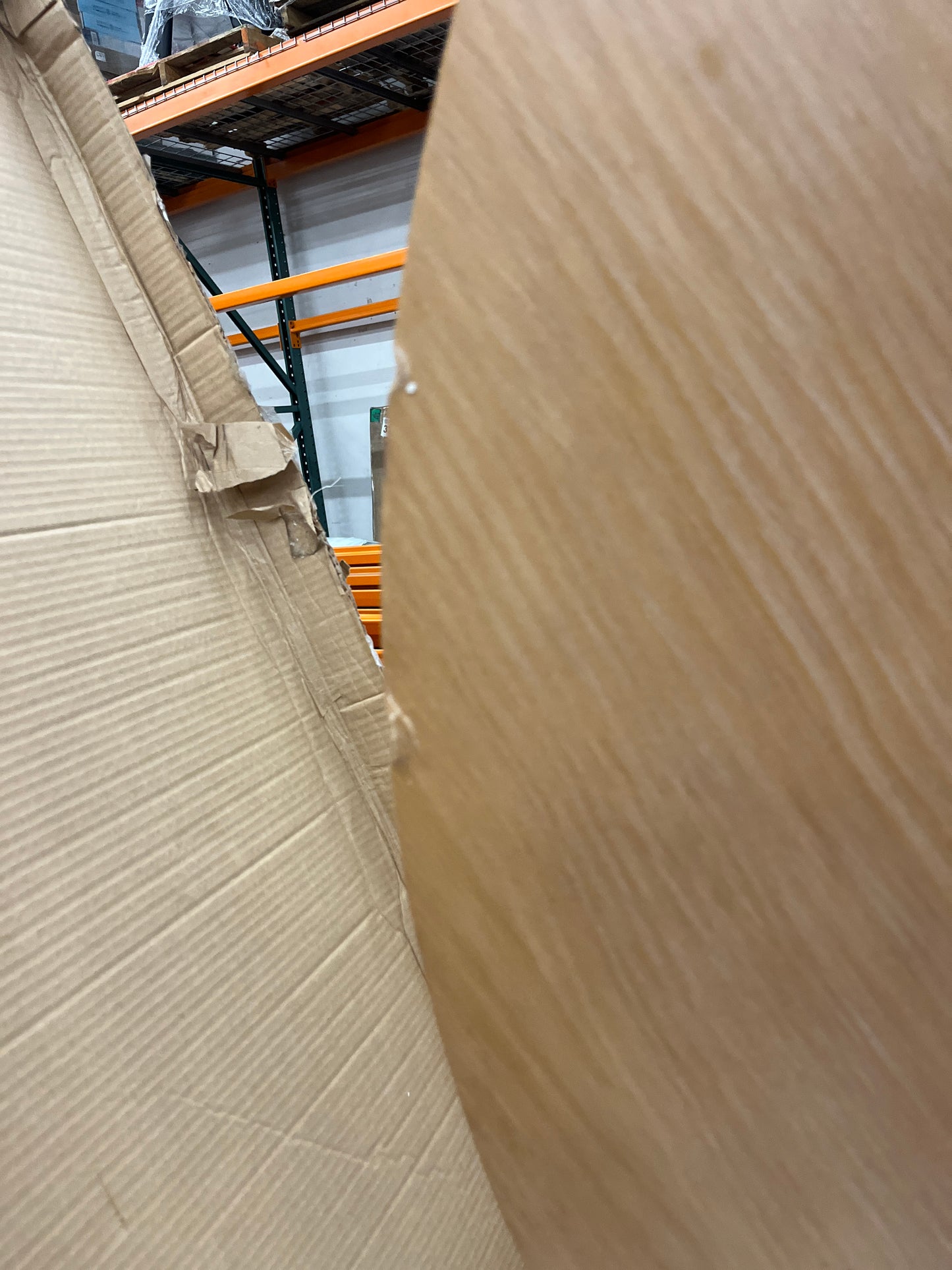 Walker Edison Scandinavian Slatted Wood Pedestal Base Dining Table, 48 Inch, Cerused White - Retail $399