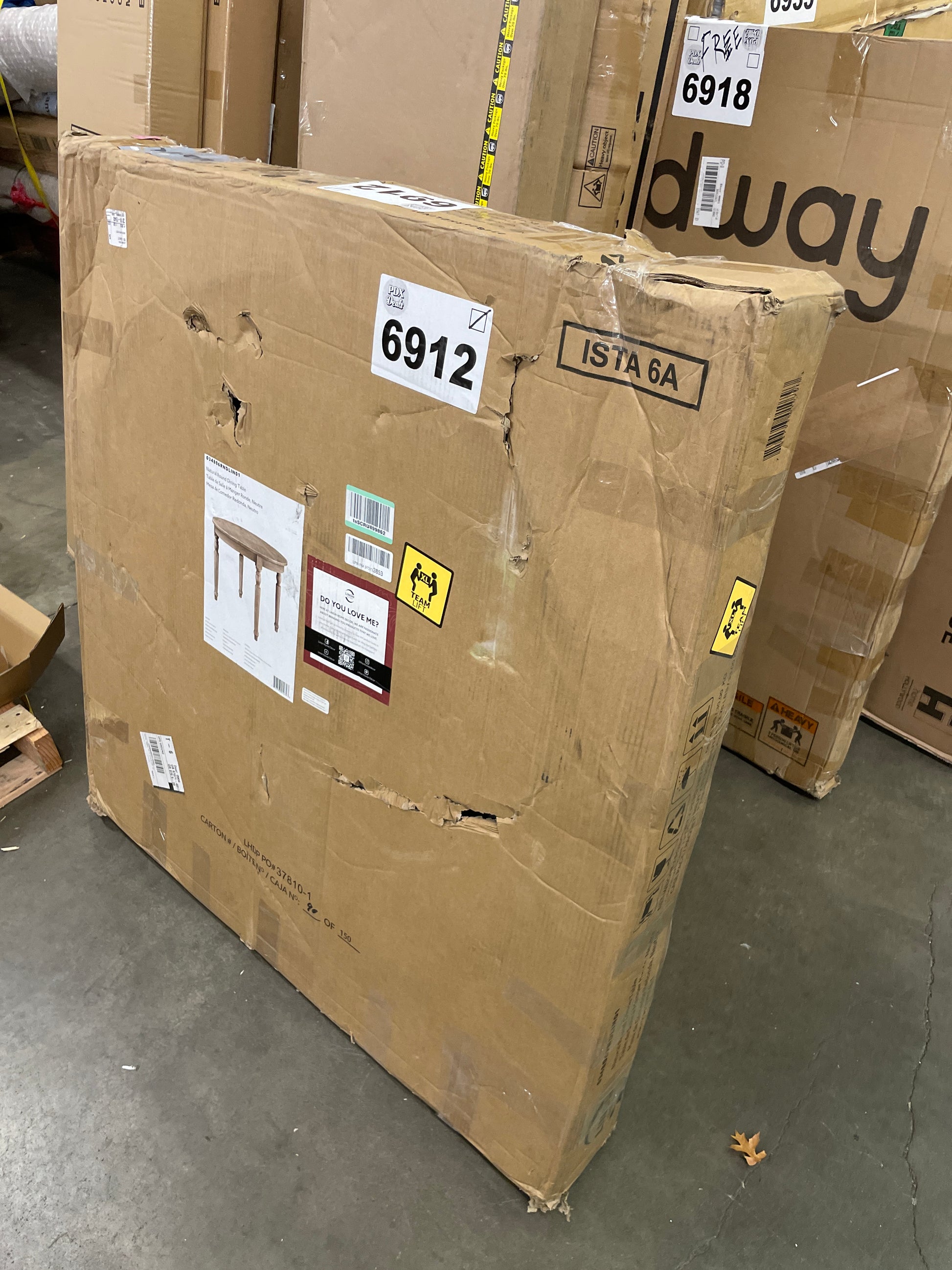 Linon Table, Light Natural Brown, 42 x 42 x 30 - Retail $373