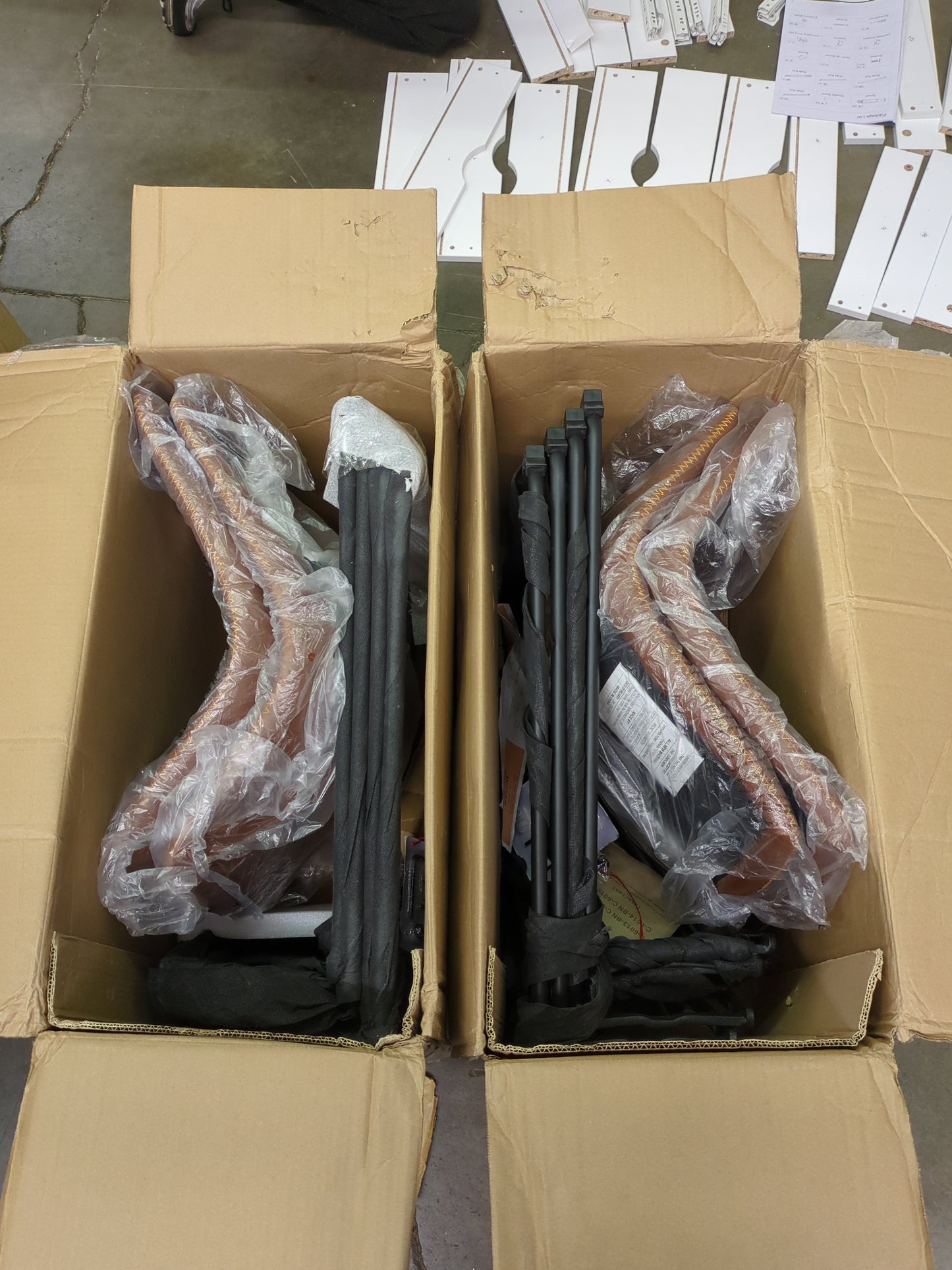 Sweetcrispy Counter Height Bar Stools Set of 4, Modern Counter Stool Faux Leather Barstools with Back, 26 inch Seat Height Island Stools Countertop Comfortable Brown Bar Chairs with Metal Legs - Retail $157