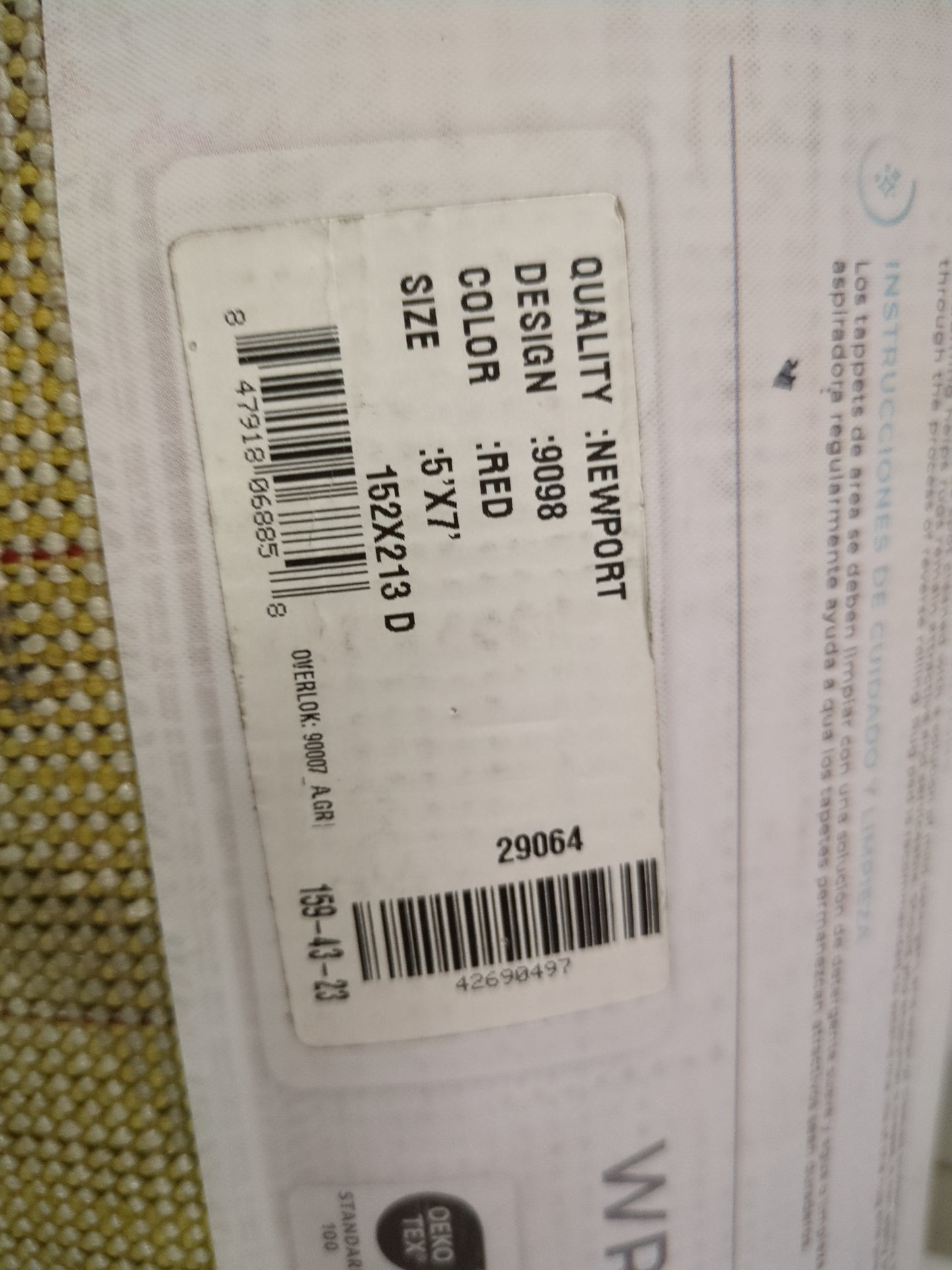 Rugshop Modern Floral Area Rugs 5' X 7' Red - Retail $49