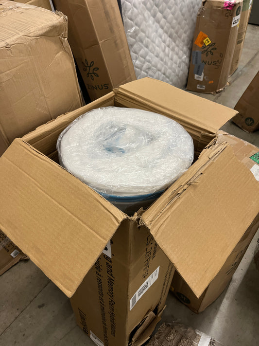 NEW - Serta - 15 Inch FULL Clarks Hill Elite Plush Pillow Top Mattress, Comfortable, Cooling, Supportive, CertiPur-US Certified,White/Blue - Retail $919