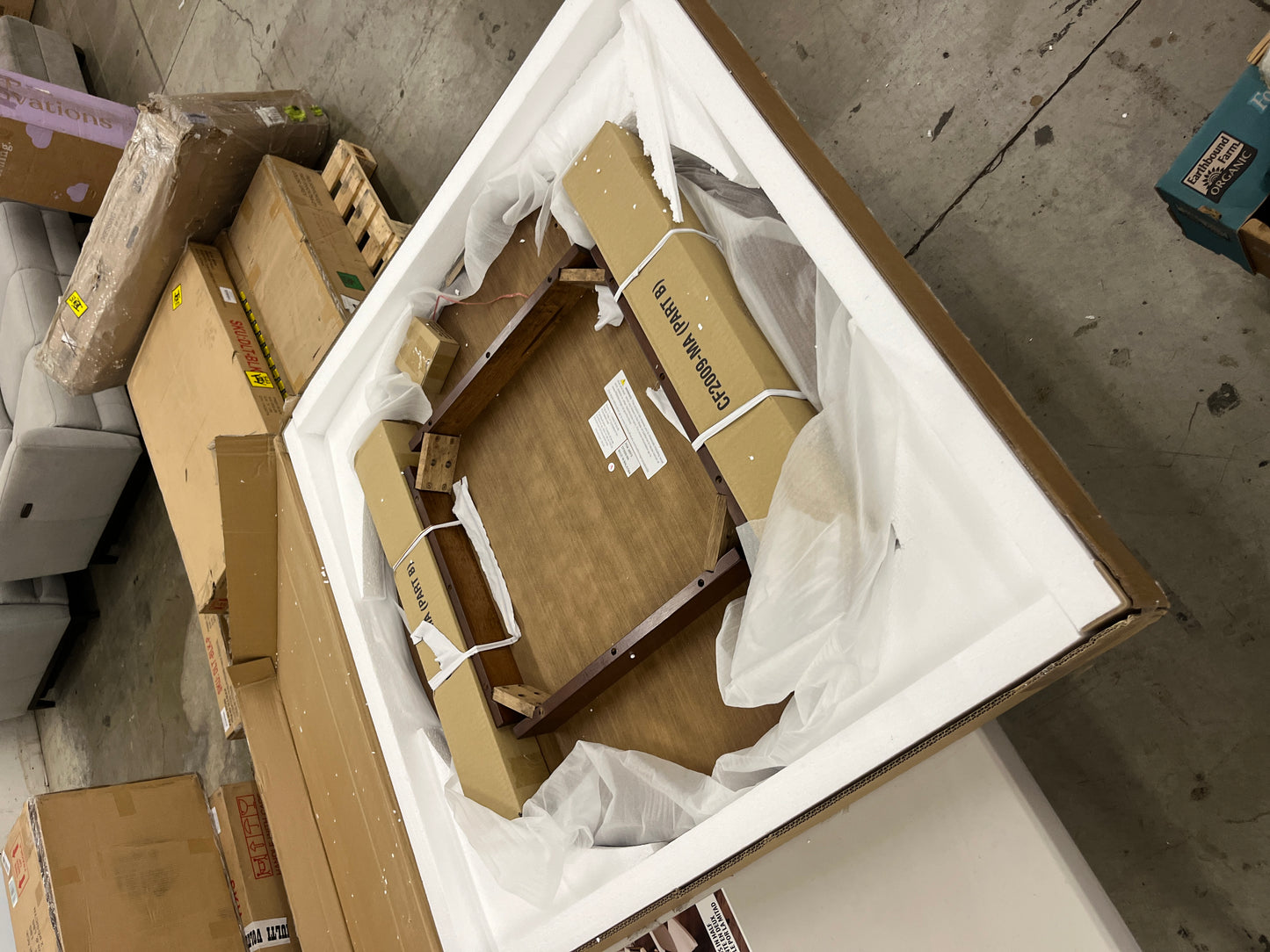 Crosley Furniture Landon Mid-Century Modern Round Wood Dining Table, Mahogany - Retail $319