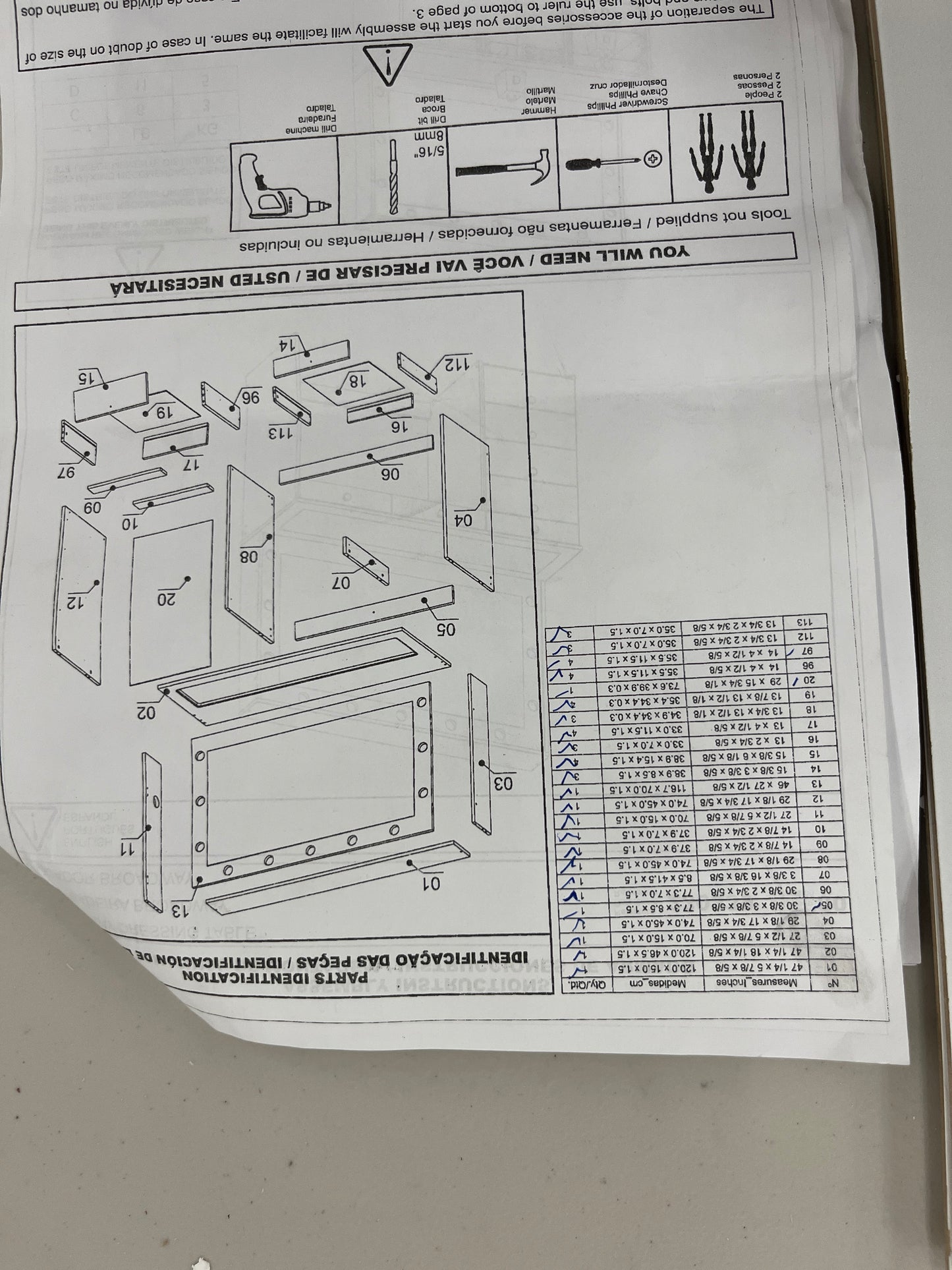 Boahaus Alana White Makeup Vanity Desk with Mirror and Lights, Crystal Knobs, 5 Drawers for Ample Storage, Glas Top, Elegant White Dressing Table with Mirror for Bedroom - Retail $254