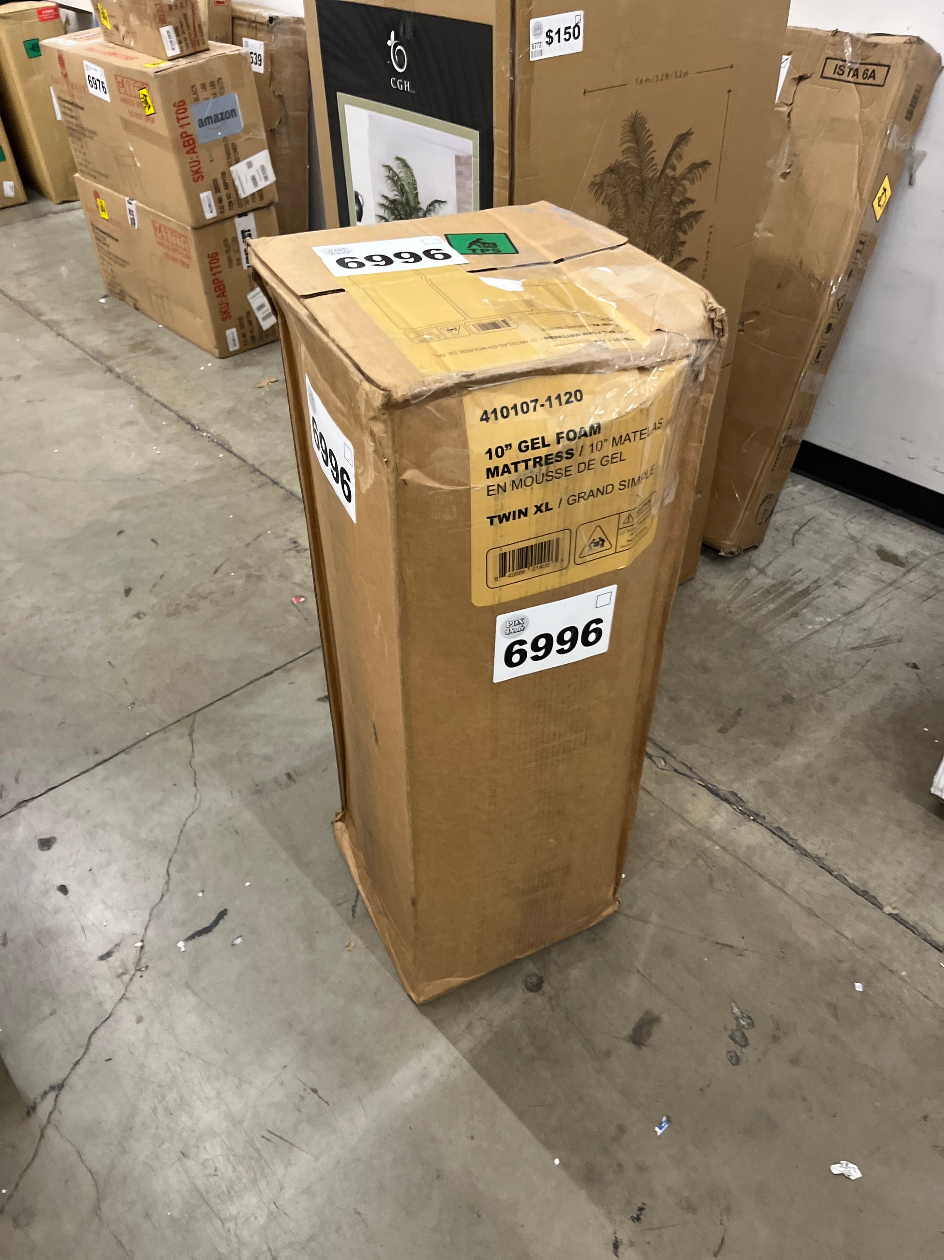 Classic Brands Cool Gel Ventilated Memory Foam 10-Inch Mattress | CertiPUR-US Certified | Bed-in-a-Box, Twin XL, White - Retail $249