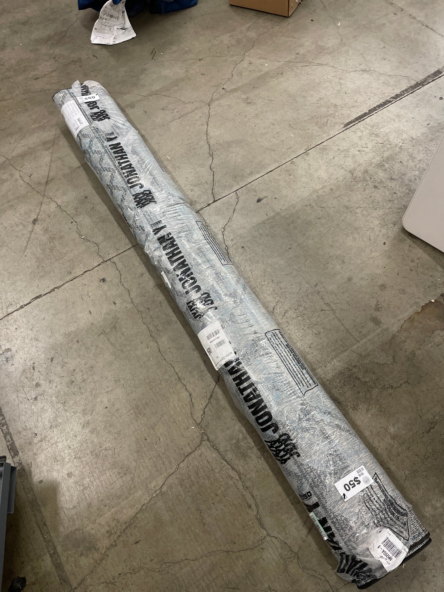 JONATHAN Y MOH200A-8 Amir Moroccan Beni Souk Indoor Area-Rug Bohemian Farmhouse Rustic Geometric Easy-Cleaning Bedroom Kitchen Living Room Non Shedding, 8 X 10, Cream,Black - Retail $101