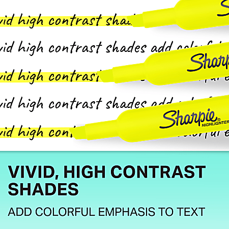 Sharpie® Tank Style Highlighters, Chisel Tip, Assorted, Box of 12