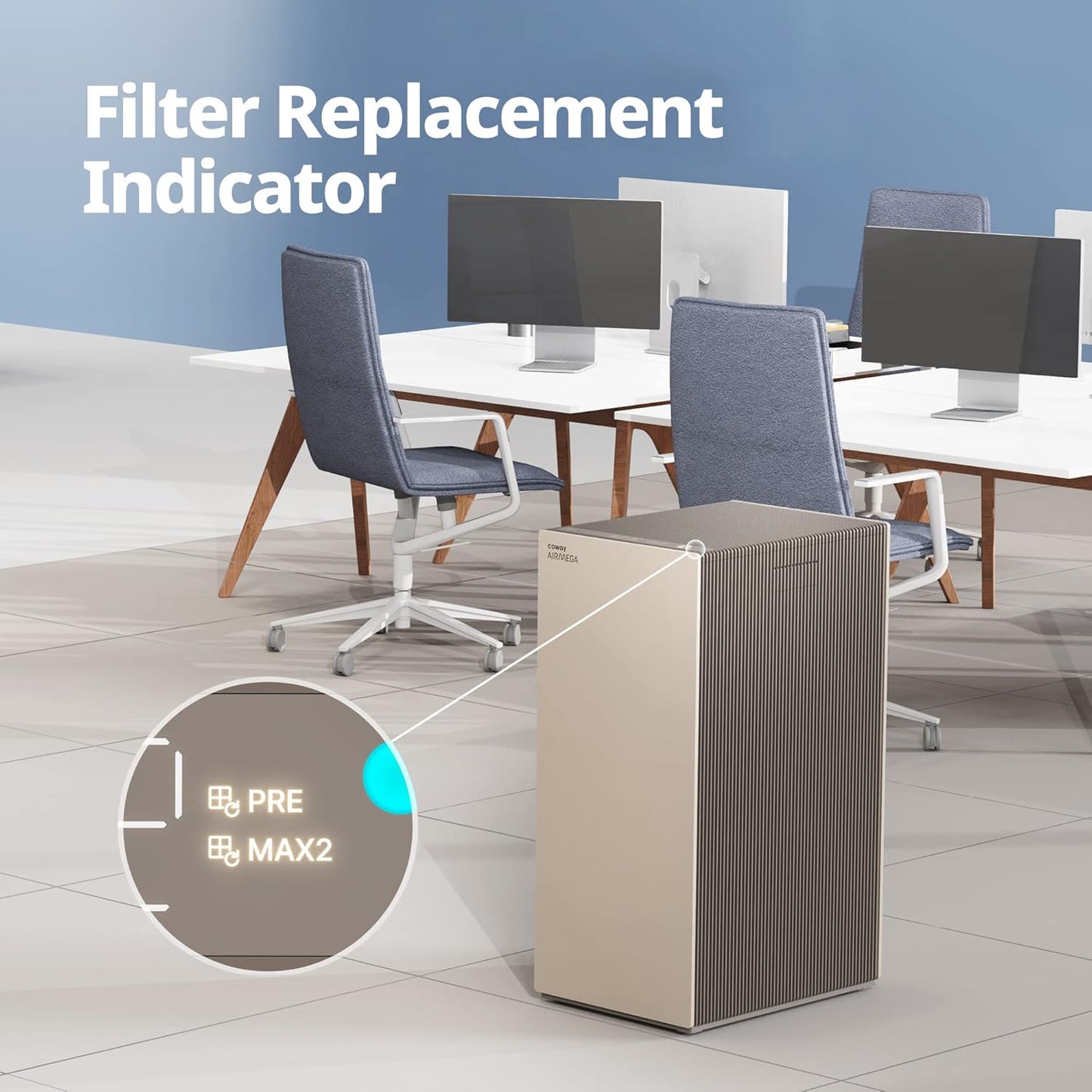 NEW - COWAY Air Purifiers for Large Room Whole Home Up to 4,253ft², 2 Sets of XL Washable Pre-Filters and True HEPA Filters for Dual Purification, PM1.0 AQI, Turbo Mode, Timer, Wheels, 5yr Warranty, ProX(B)