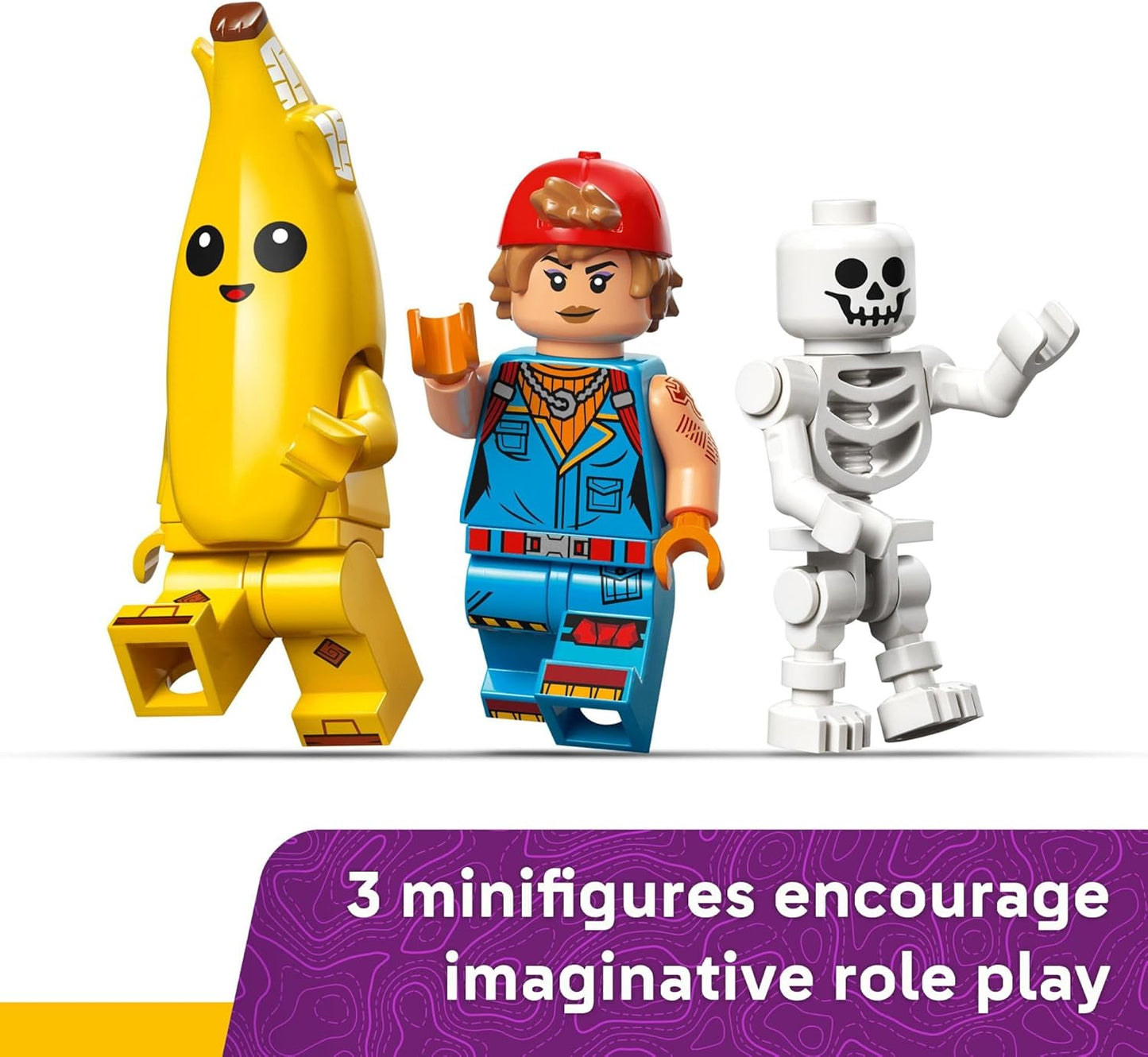 LEGO Fortnite Peely & Sparkplug’s Camp Kids Toy - Pretend Play and Video Game Building Set for Girls & Boys, Ages 7+ - Fortnight Toy Figures Peely, Sparkplug, & More - Gift Idea for Birthdays - 77075