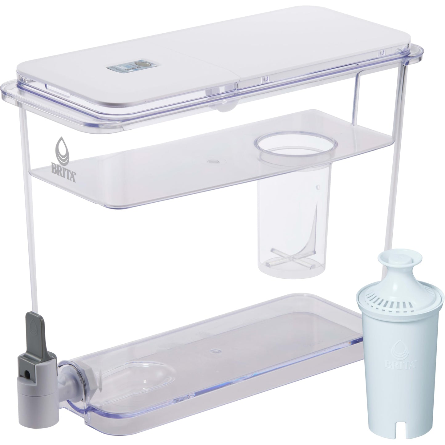 NEW - Brita UltraMax Large Water Dispenser with 1 BritaPlus Filter, 27 Cup, White