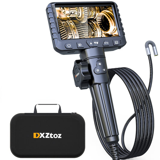 NEW - Two-Way Articulating Borescope, Industrial Endoscope with 0.33in Articulated Snake Camera, Video Inspection Scope with Light for Automotive Aircraft Mechanics- 5.5FT - Retail $110
