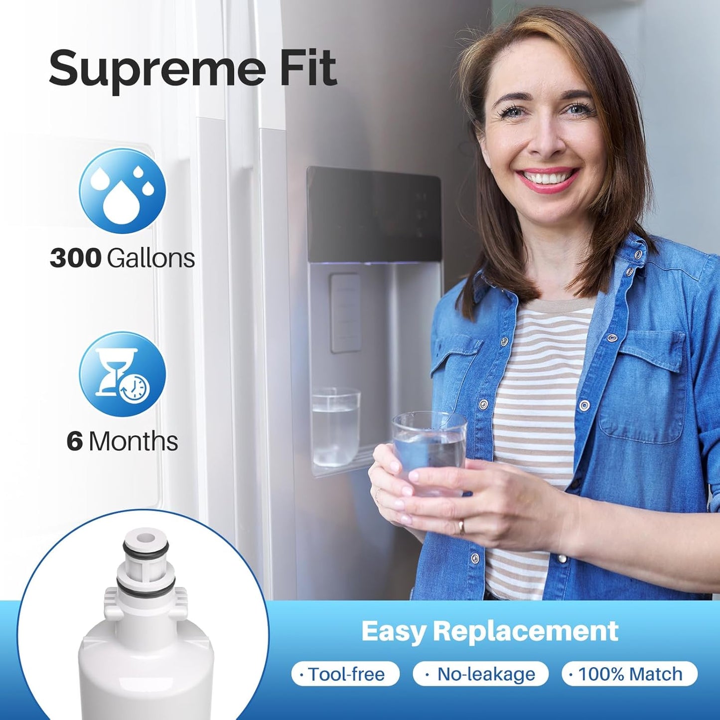 ICEPURE RPWF Refrigerator Water Filter, Replacement for GE RPWF, RWF1063, RWF3600A, WDS-RPWF, WSG-4, DWF-36, R-3600, AQF-RPWF, MPF15350, OPFG3-RF300, WF277, 4Pack