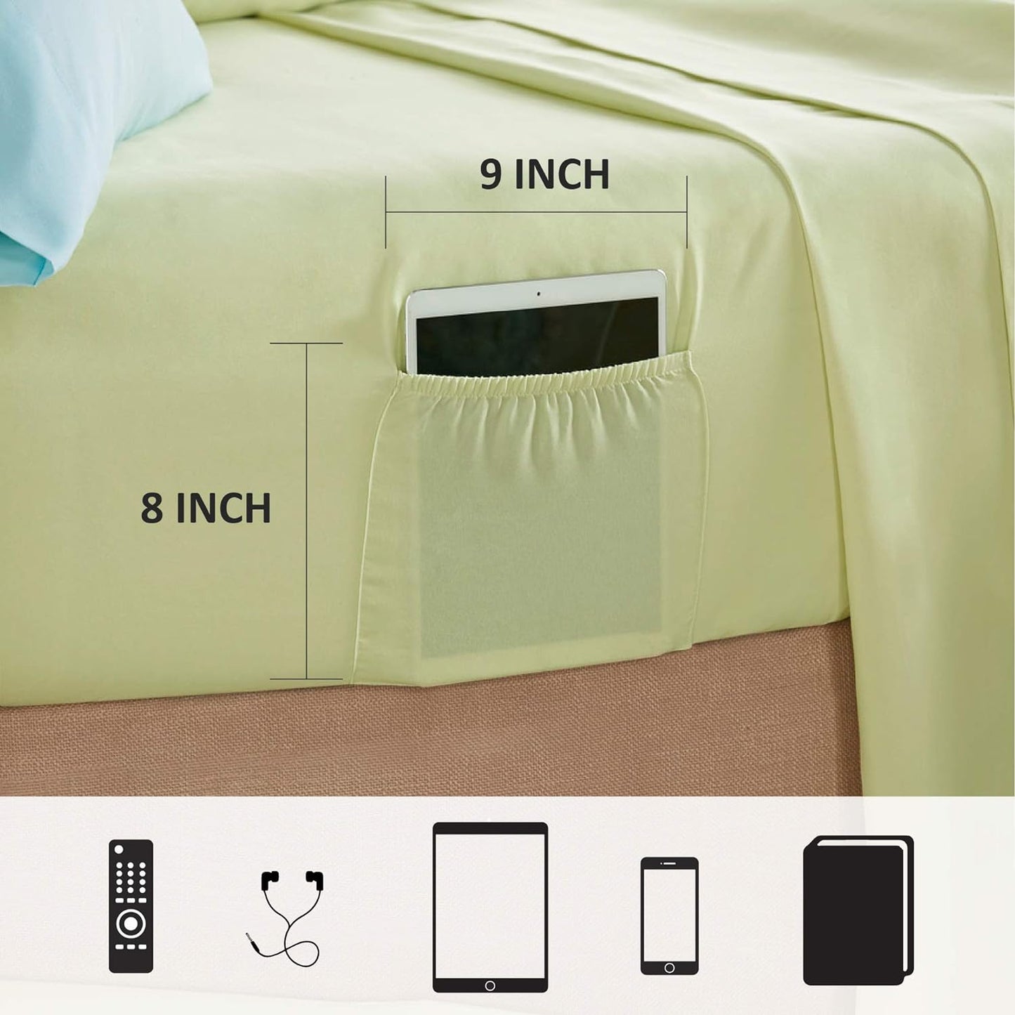 NEW - Comfort Spaces Bed in A Bag FULL - Trendy Casual Design Cozy Comforter with Complete Sheet Set with Side Pocket, All Season Cover, Matching Shams, Natalie, Floral Blue 9 Piece - Retail $56