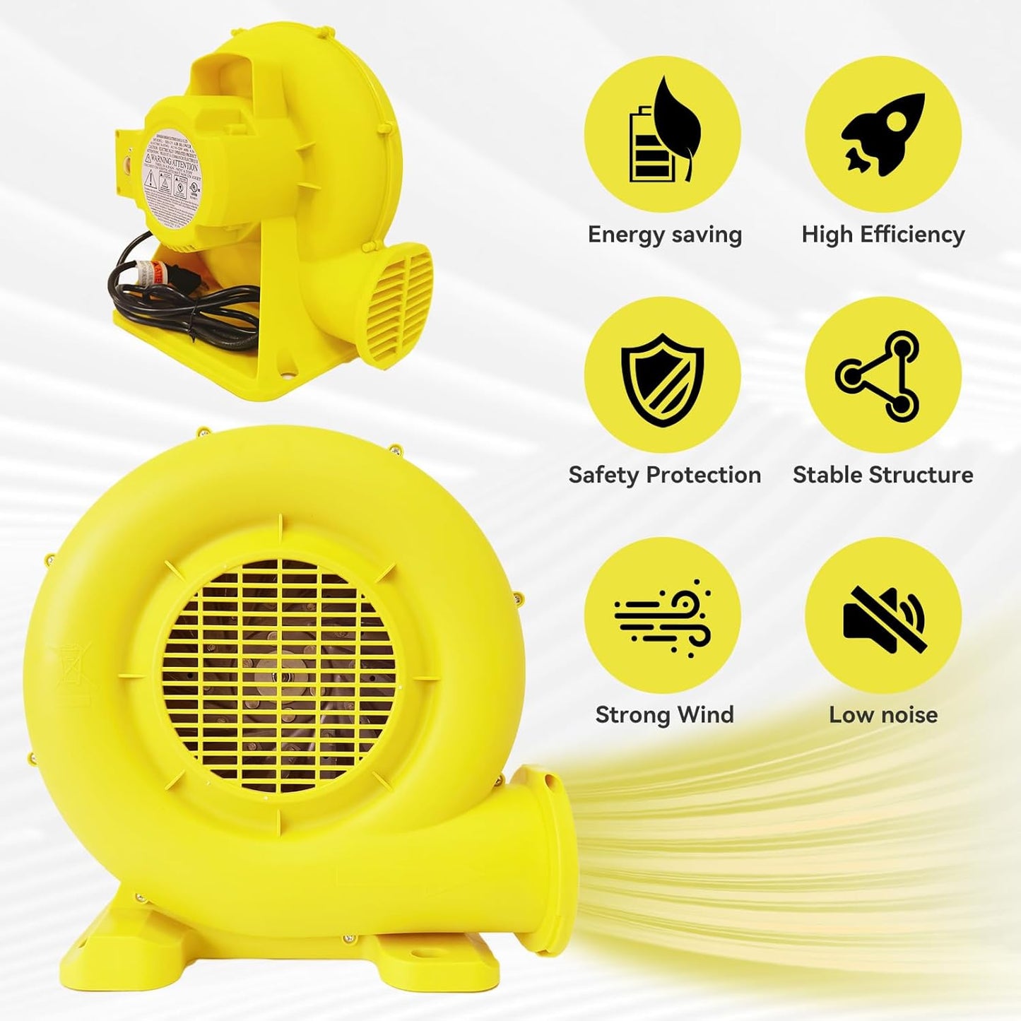 Bounce House Blower, Inflatable Blower Portable Air Pump for Outdoor Inflatables, Jump Slides, Water Slide, Inflatable Castle