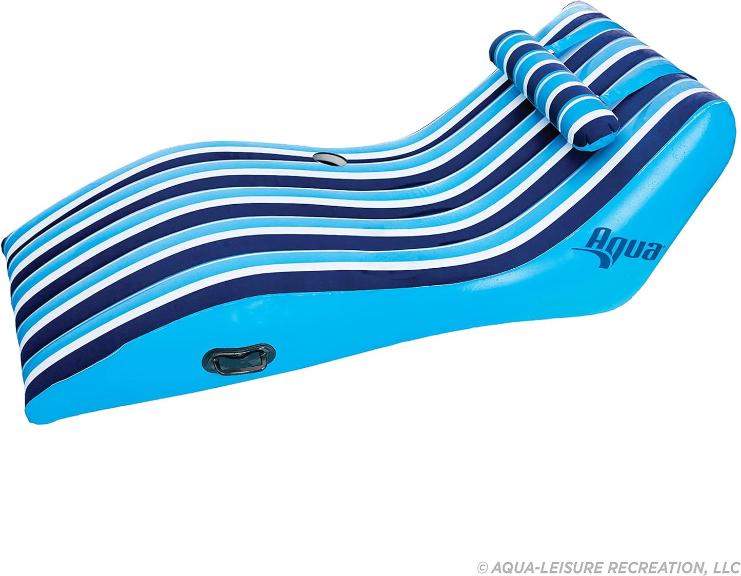 NEW - Aqua Ultra-Comfort Floating Pool Chair & Lake Raft with Pillow – Heavy Duty Pool Float, Lake Floating Chair - Retail $65