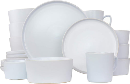 NEW - Elama Luxmatte Dinnerware Set, 20 Piece, White - Retail $49
