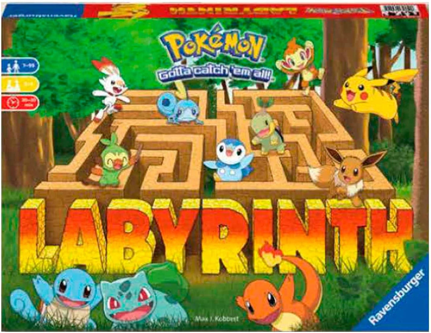 Ravensburger Labyrinth Pokémon Board Game – A Strategic Maze Adventure for Family Nights & Pokémon Parties – Includes Pikachu, Bulbasaur, and More – Great Birthday Gift for Kids Ages 7 and Up