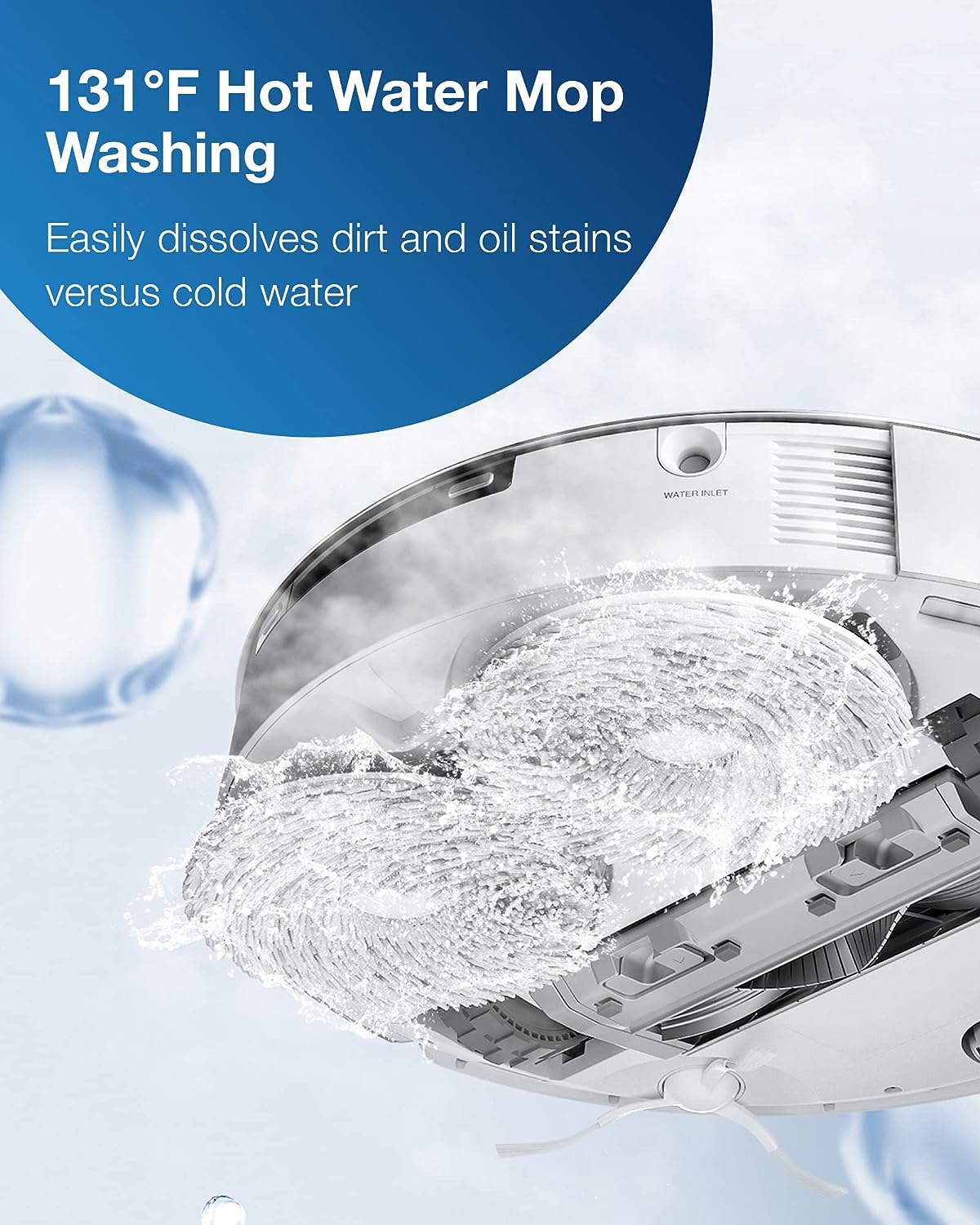 ECOVACS DEEBOT T20 Omni Robot Vacuum and Mop, Hot Water Mop Washing, Self-Emptying, Hot Air Drying, 6000Pa Suction,Auto Mop Lift, Obstacle Avoidance - Retail $1099