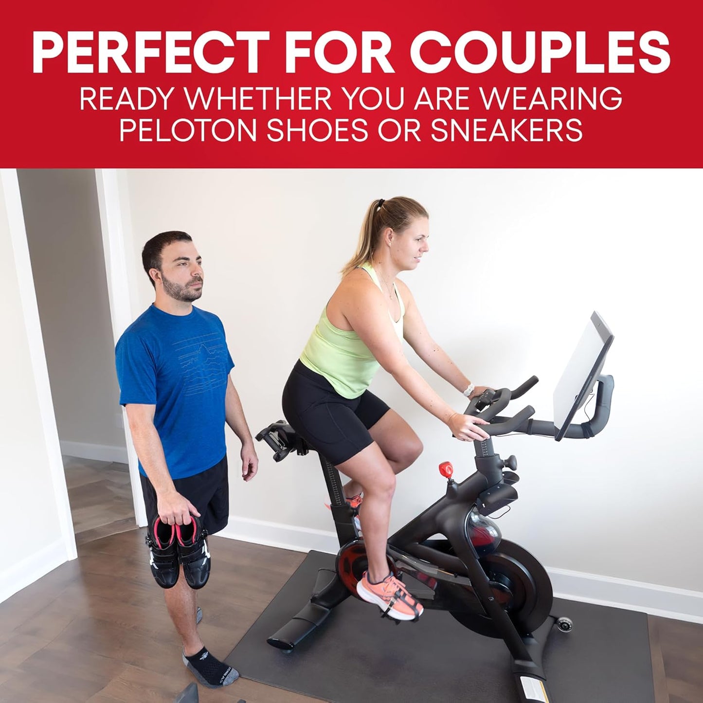 Dual Function Toe Cages for Peloton Bike - Convert Peloton Pedals to Two Sided Toe Cages - Ride with Sneakers or Peloton Shoes - Accessory for Peloton Bike - Fits All Peloton Bikes
