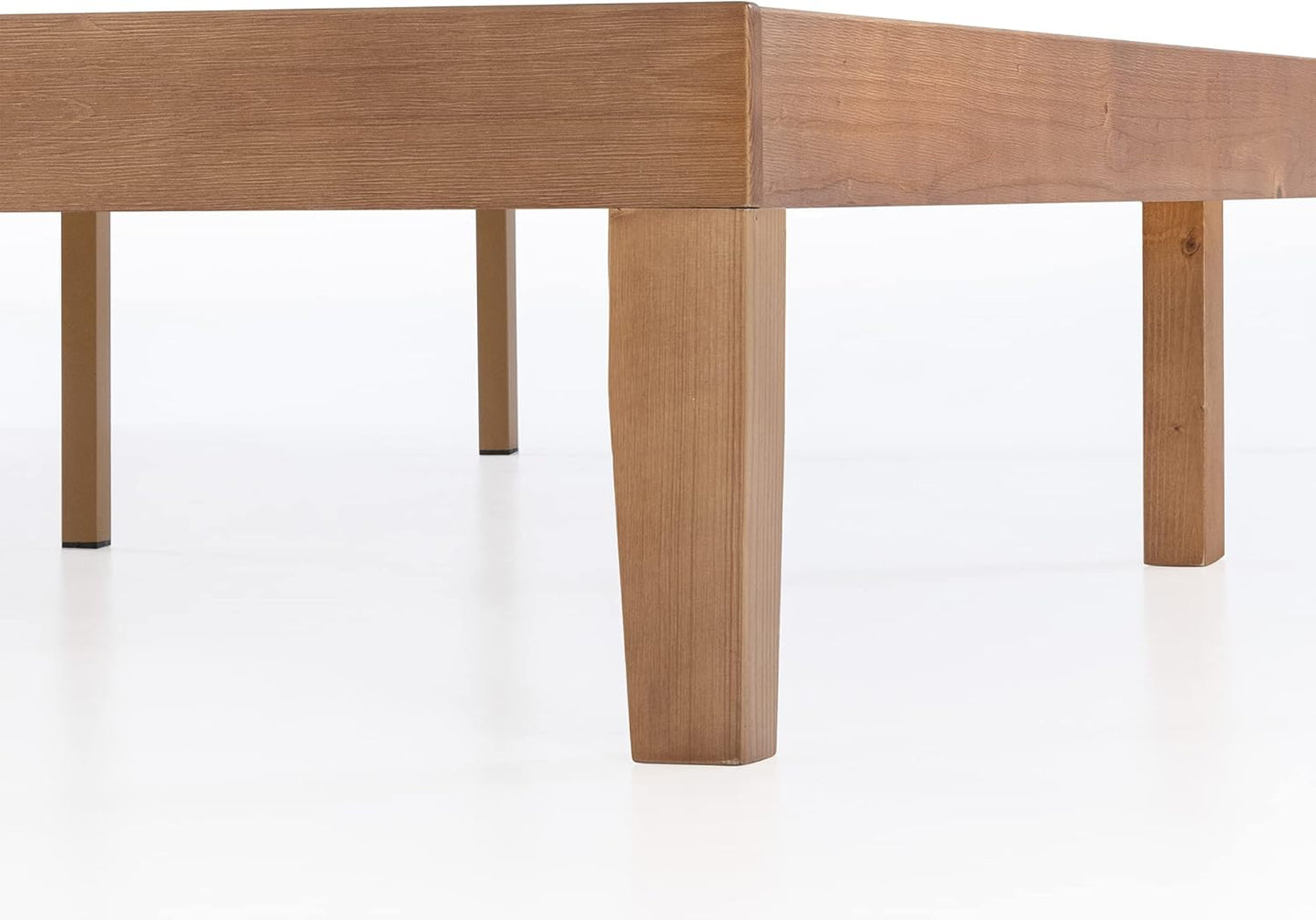 Mellow FULL 12 Inch Naturalista Classic - Solid Wood Platform Bed with Wooden Slats, No Box Spring Needed, Easy Assembly, Full, Natural Pine - Retail $140