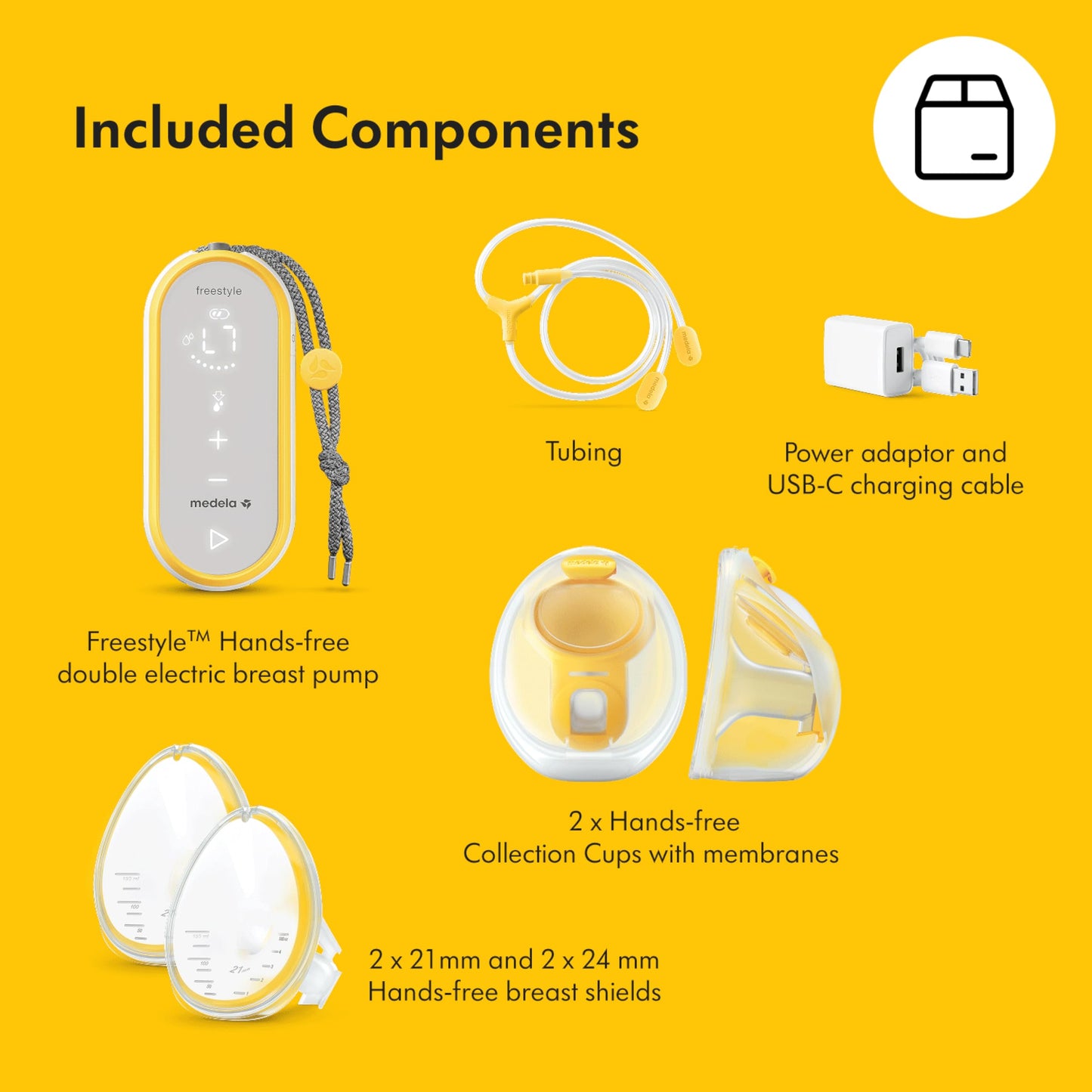 NEW - Medela Freestyle Hands-Free Double Electric Breast Pump with Wearable Cups, App Connectivity, Portable and Discreet Design