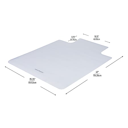 Mind Reader Hard Floor Office Chair Mat, 35-1/4”W x 47”D