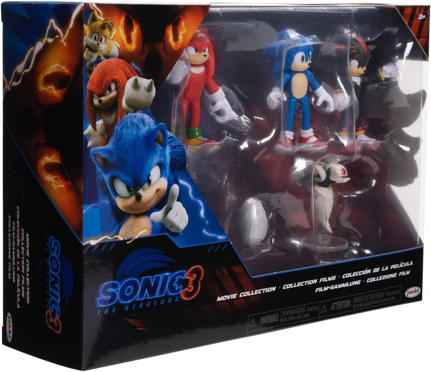 Sonic 3 Movie Action Figures 2.5-Inch Movie Collector Toy Figure Multi-Pack Includes Sonic Knuckles Shadow Buzz Bomber & Drone- Officially Licensed Toys