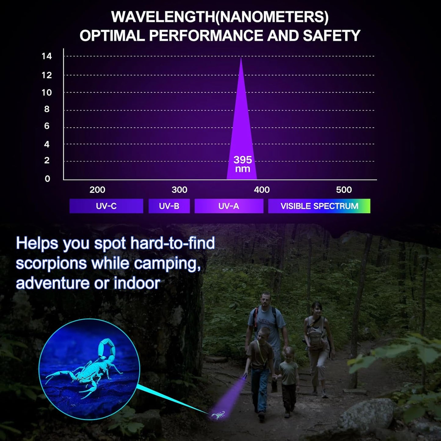 Black Light UV Light Flashlight: Vansky 395nm 12 LED 2 Pack Ultraviolet Blacklight Flashlight Mini Powerful Pet Urine Detector for Dog/Cat, Carpet Dry Stains Detection, Spot Scorpions, Resin Curing