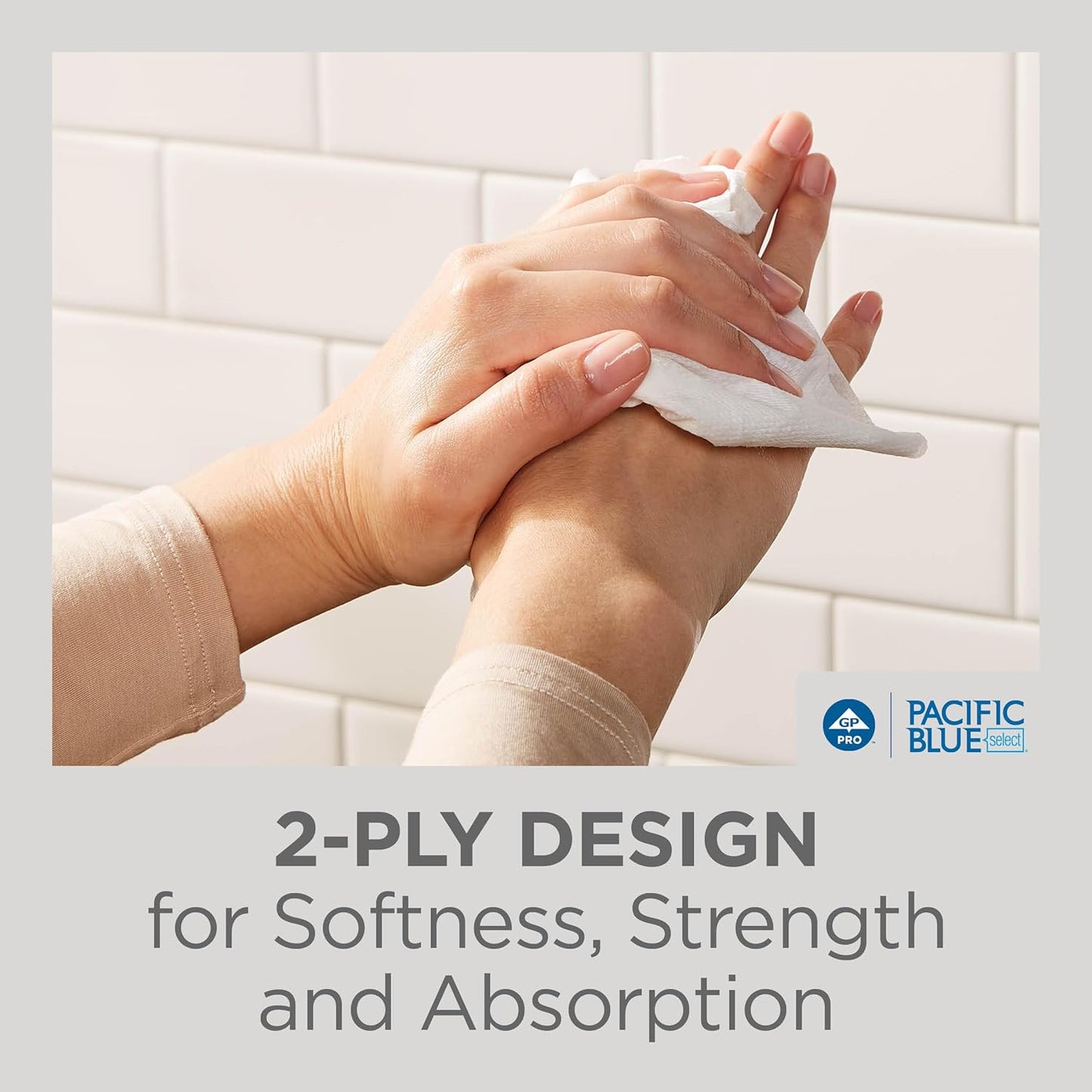 Pacific Blue 21000 Select Multifold Premium 2-Ply Paper Towels by GP PRO (Georgia-Pacific),White, 21000,125 Paper Towels Per Pack,16 Packs Per Case