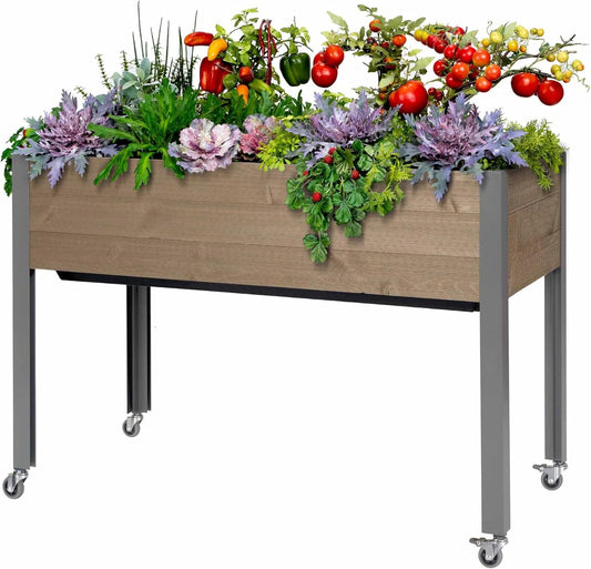 CedarCraft Self-Watering Raised Garden Bed (21" x 47" x 32"H) - The Flexibility of Container Gardening - Retail $200