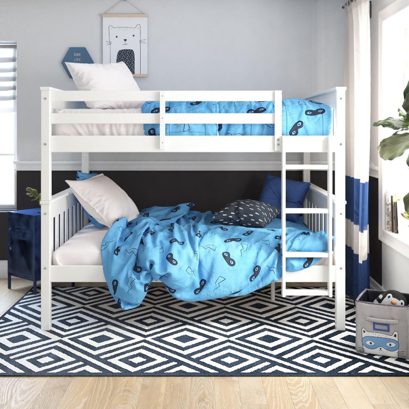 New - DHP Dorel Living Moon USB, Full, White Bunk Bed - Retail $524