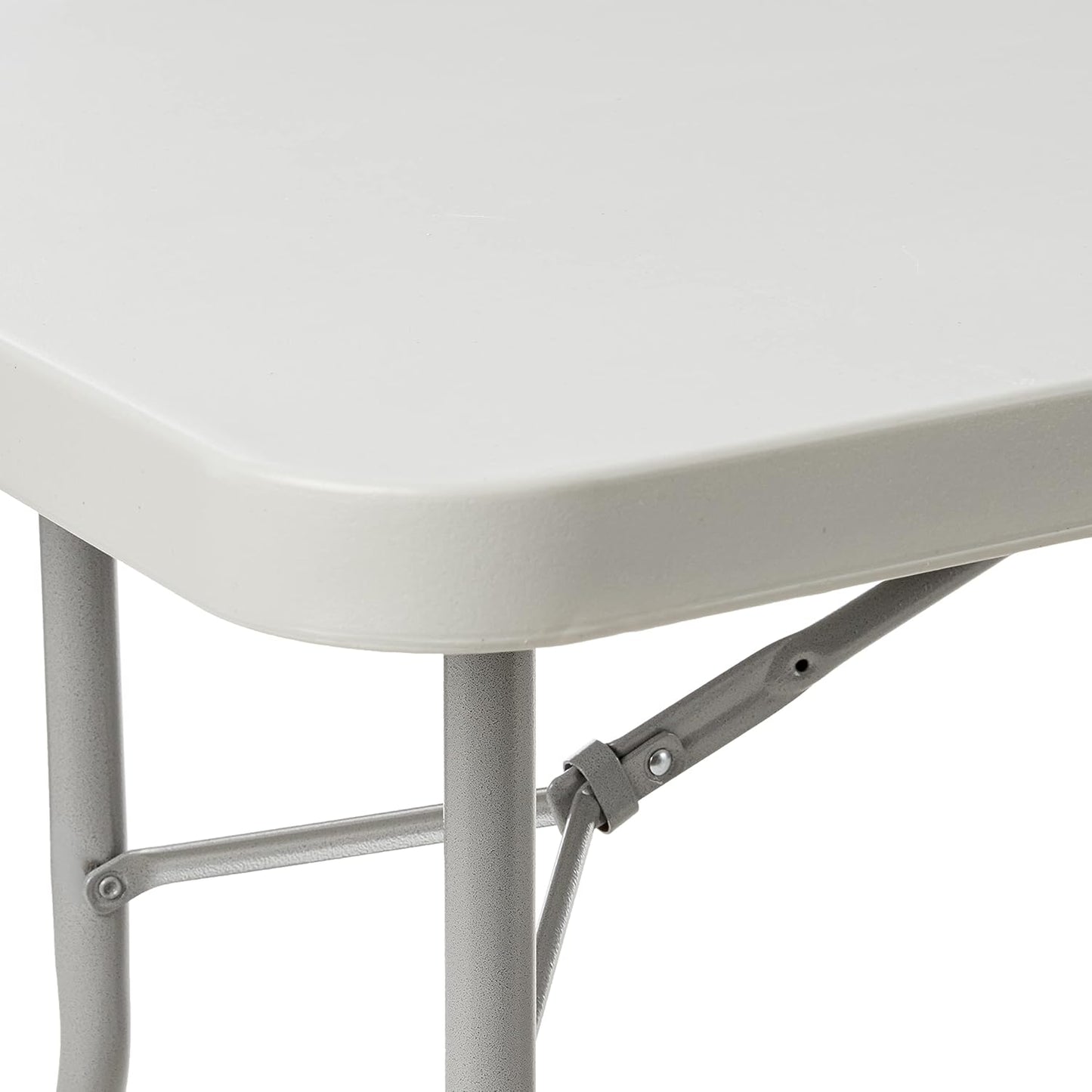 Office Star Resin Multipurpose Rectangle Folding Table for Indoor or Outdoor Use, 6 Feet Light Gray - Retail $181
