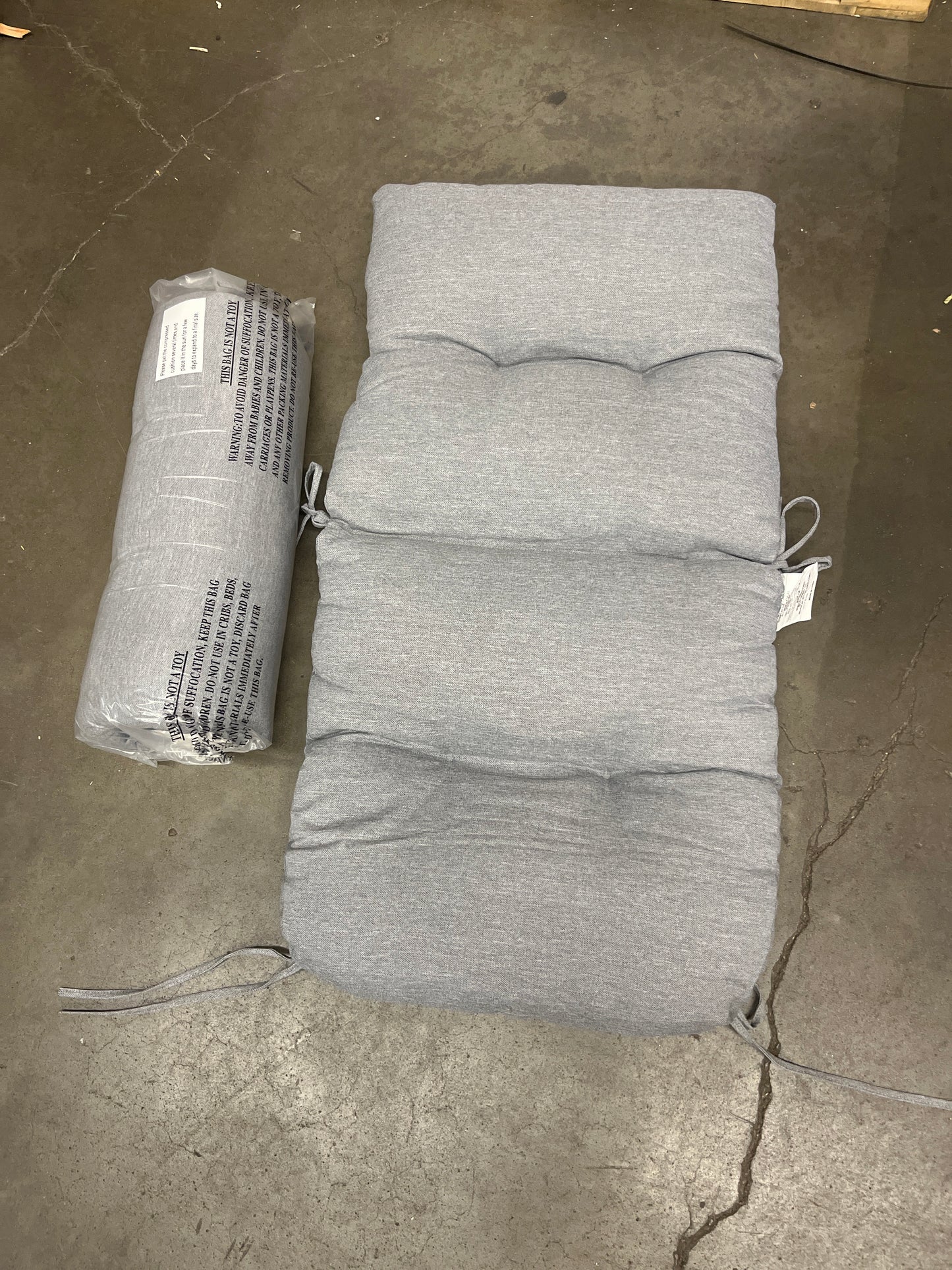 BOSSIMA Outdoor Indoor High Back Chair Tufted Thick Cushions Comfort Replacement Patio Seating Cushions Set of 2 Light Grey