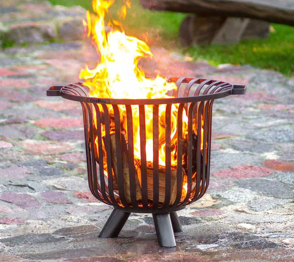 Cook King 111452 Verona Fire Basket, Large, Steel - Retail $58