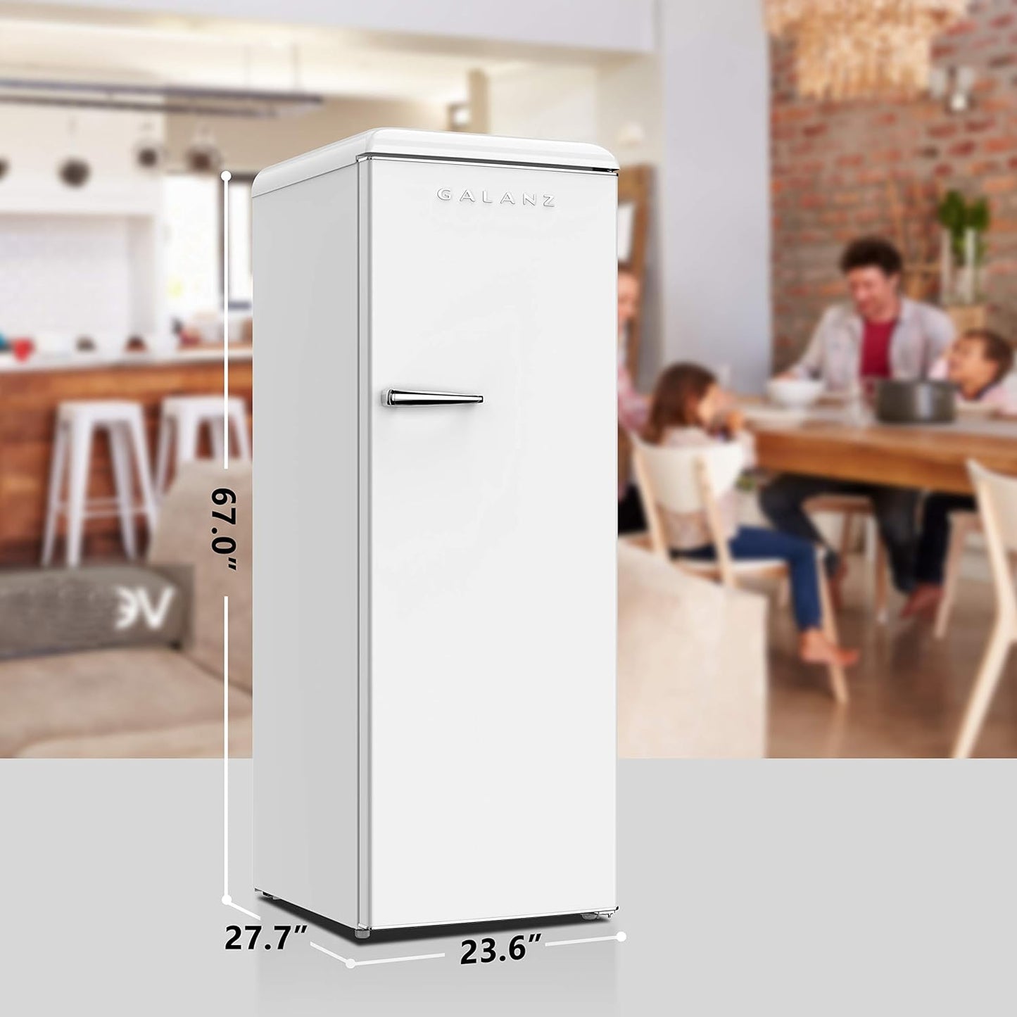 Galanz GLF11UWEG16 Convertible Freezer/Fridge, 11 Cu.Ft, Retro - Retail $895