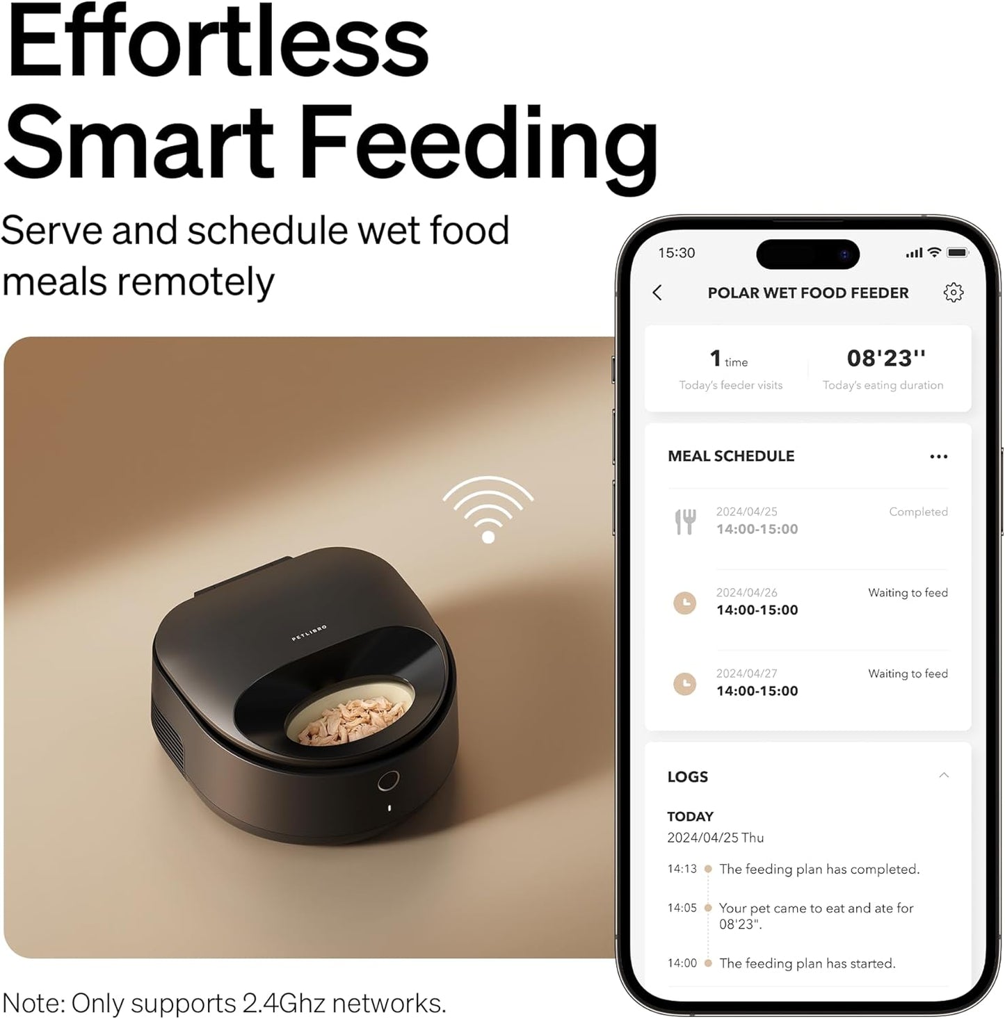 PETLIBRO Automatic Cat Feeder Wet Food Refrigerated New Upgraded APP Control,3 Days Freshness 3 Meals,Semiconductor Cooling&Quick Chills Wet Food Dispenser,Polar WiFi Timed Auto Pet Feeder for Cat Dog