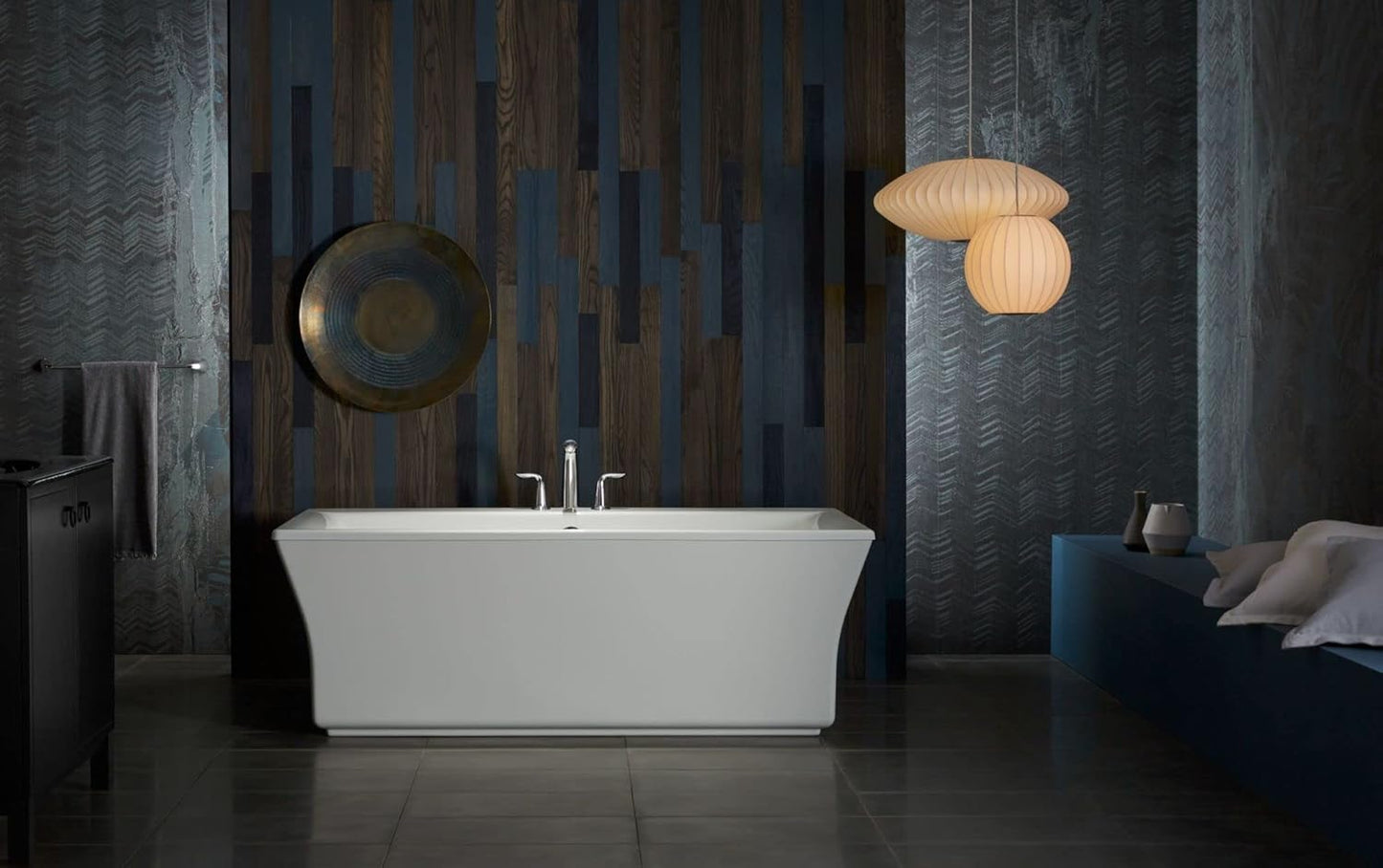 NEW - Kohler 6367-0 Stargaze 72-Inch X 36-Inch Freestanding Bath with Fluted Shroud and Center Drain