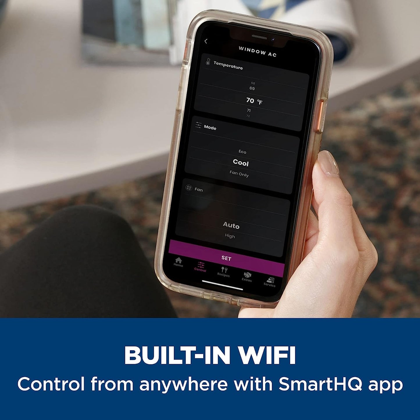 NEW - GE Window Air Conditioner 8000 BTU, Wi-Fi Enabled, Energy-Efficient Cooling for Medium Rooms, 8K BTU Window AC Unit with Easy Install Kit, Control Using Remote or Smartphone App - Retail $280