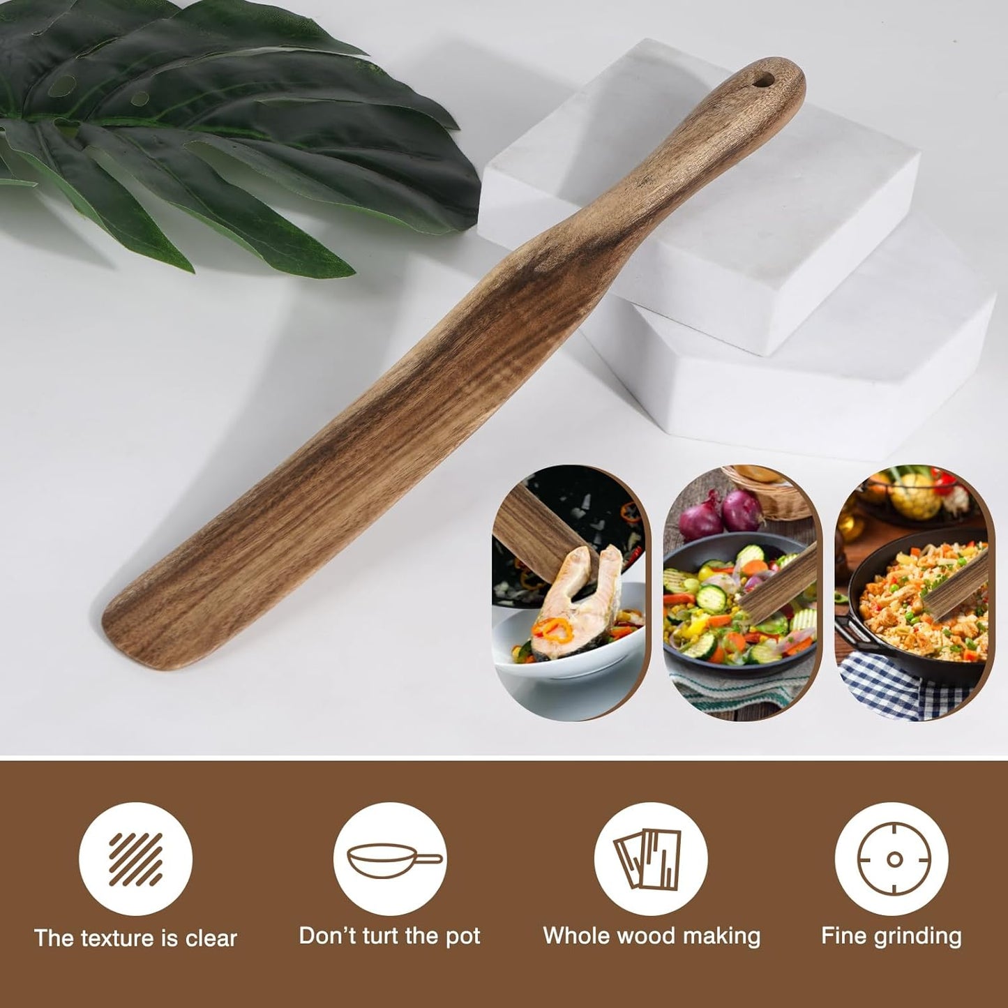 Spurtle for Sourdough Starter, Spreading, Cooking, Mixing, Reaching Bottom of Jar