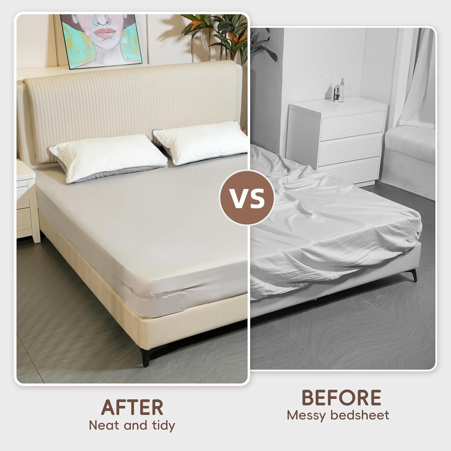 Bed Sheet Holders for Corners Keep Sheets Firm & Tight, Secure Fitted Sheet Holders for Corners, Sheet Fasteners with Lock Straps, Durable Bedding Clips