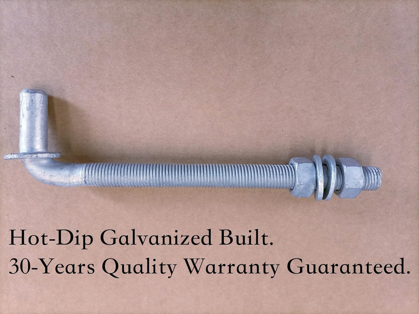 J-Bolt Gate Hinge, Hot-dip Galvanized J Bolt with 5/8" Gate Hinge. Farm Gate Hinges for Chain Link Fence Mostly Used in Frams, Back Yard, Frence Etc. Include Nut Washer (9" 8PCS)