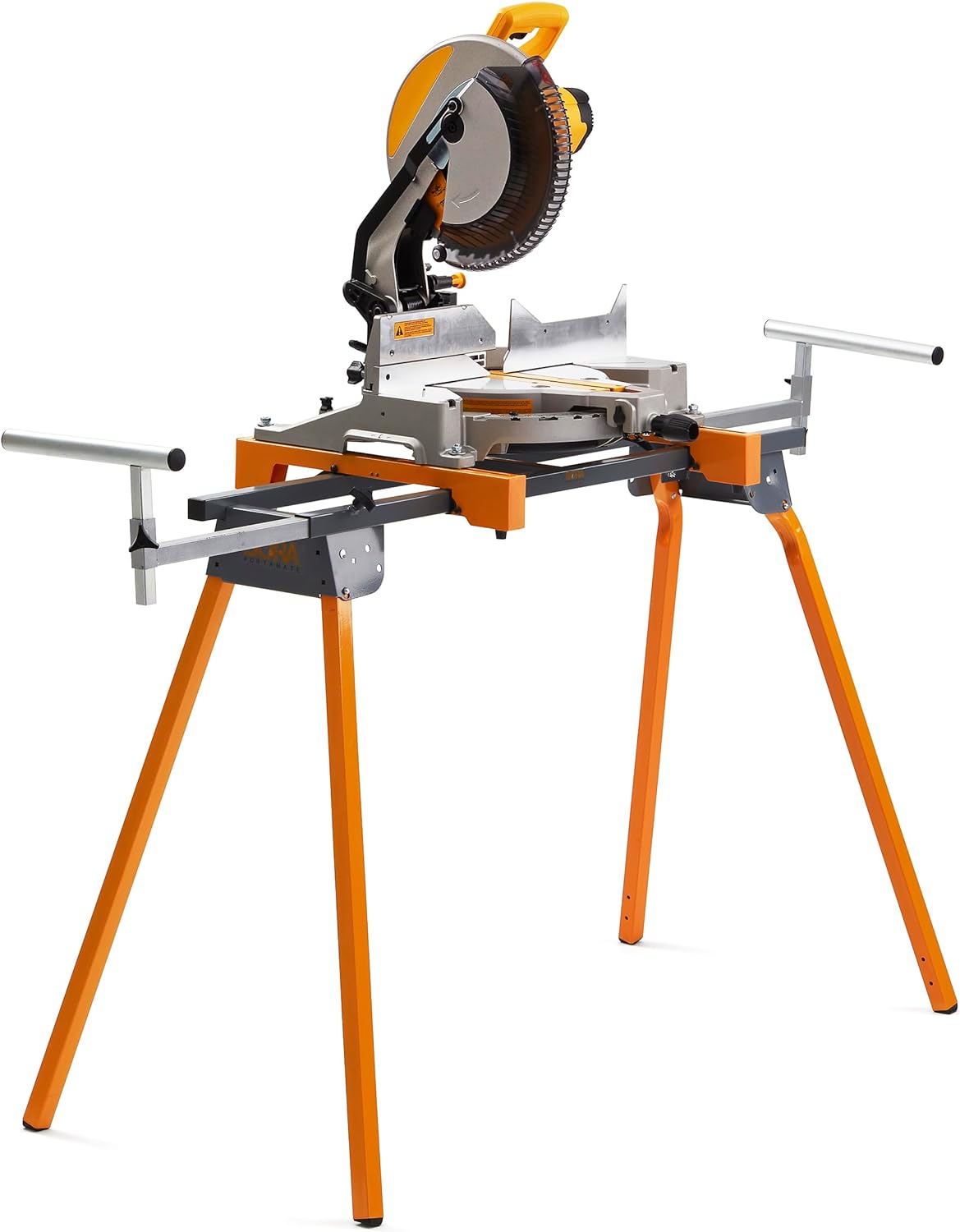 BORA Portamate PM-4000 - Heavy Duty Folding Miter Saw Stand with Quick Attach Tool Mounting Bars Orange 44 x 10 x 6.5 inches - Retail $79