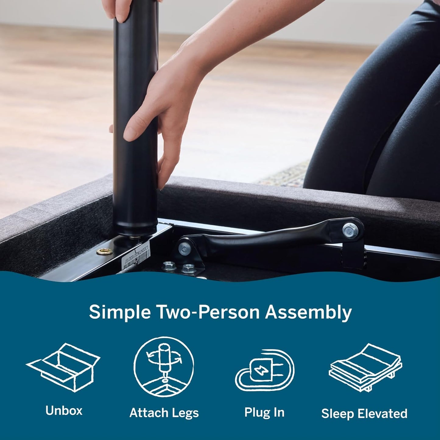NEW - LUCID QUEEN L300 Adjustable Bed Frame - Head and Foot Incline - USB - Wireless Remote - Easy 2 Person Assembly - Quiet Motor - Relax - TV - Working - Reading - Ergonomic - Electric Bed Base - Queen Size - Retail $603